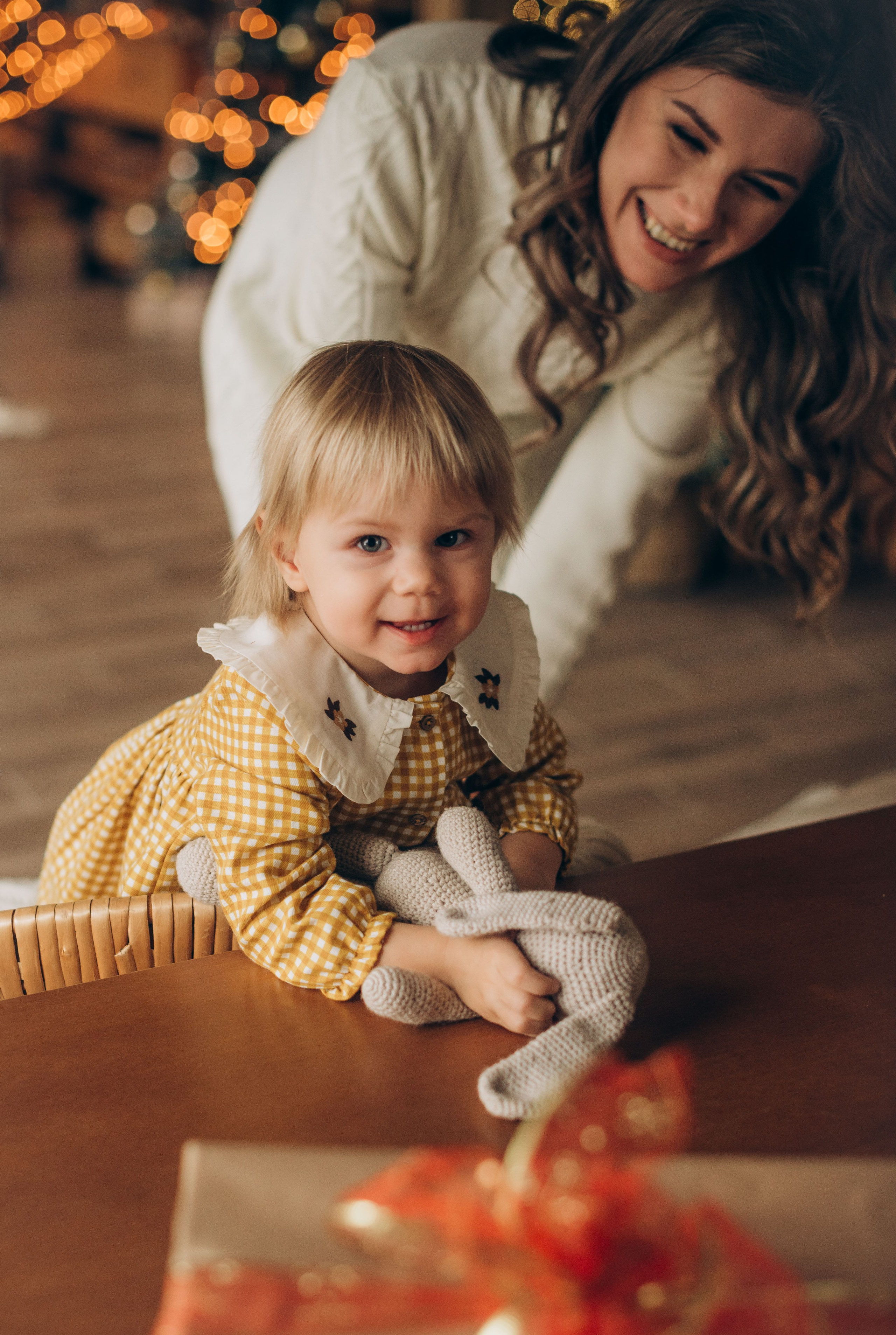 Семейная новогодняя фотосессия в студии. Семейный фотограф в Домодедово и Москве Елена Пичугина