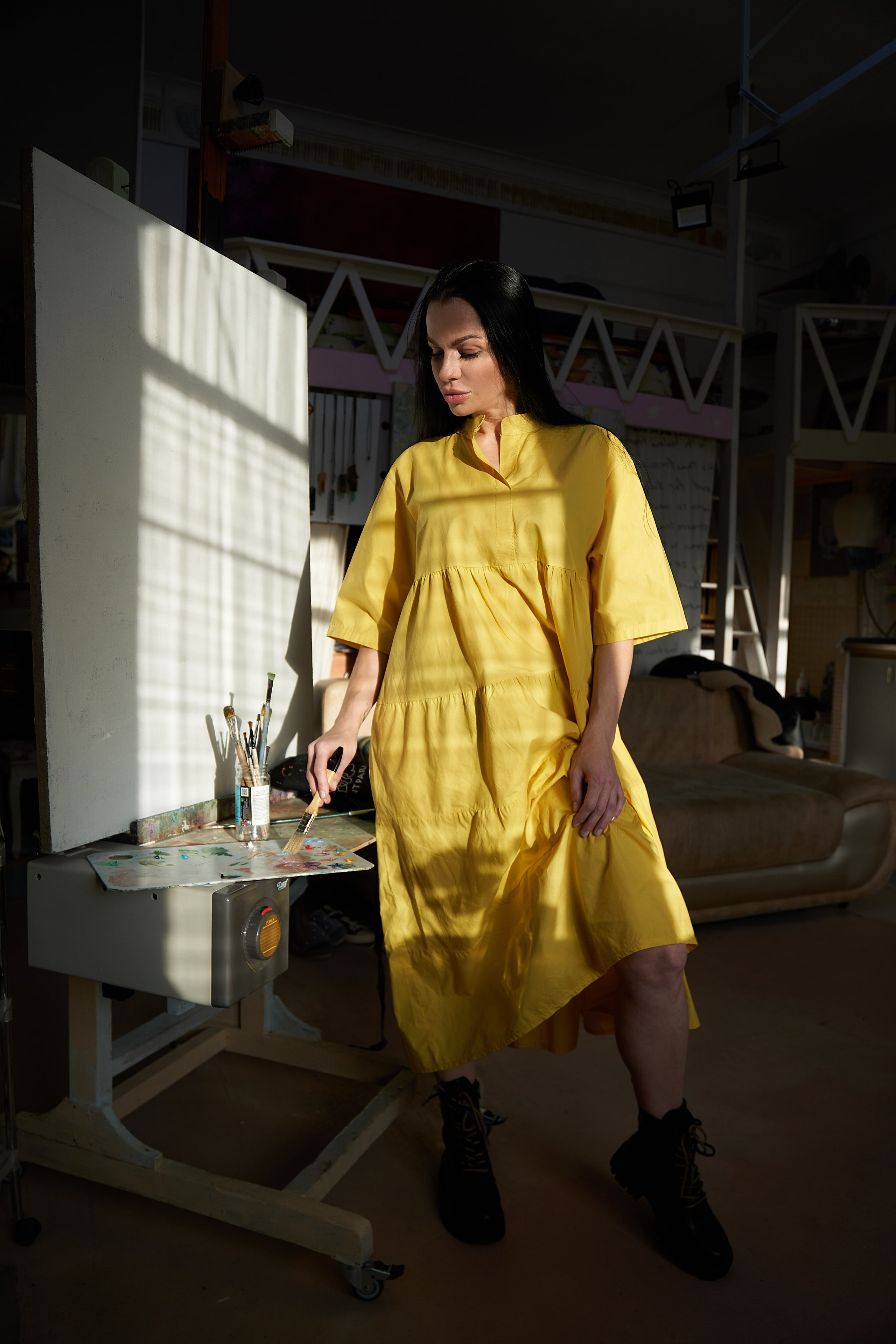 Женя в мастерской. Анна Катасонова