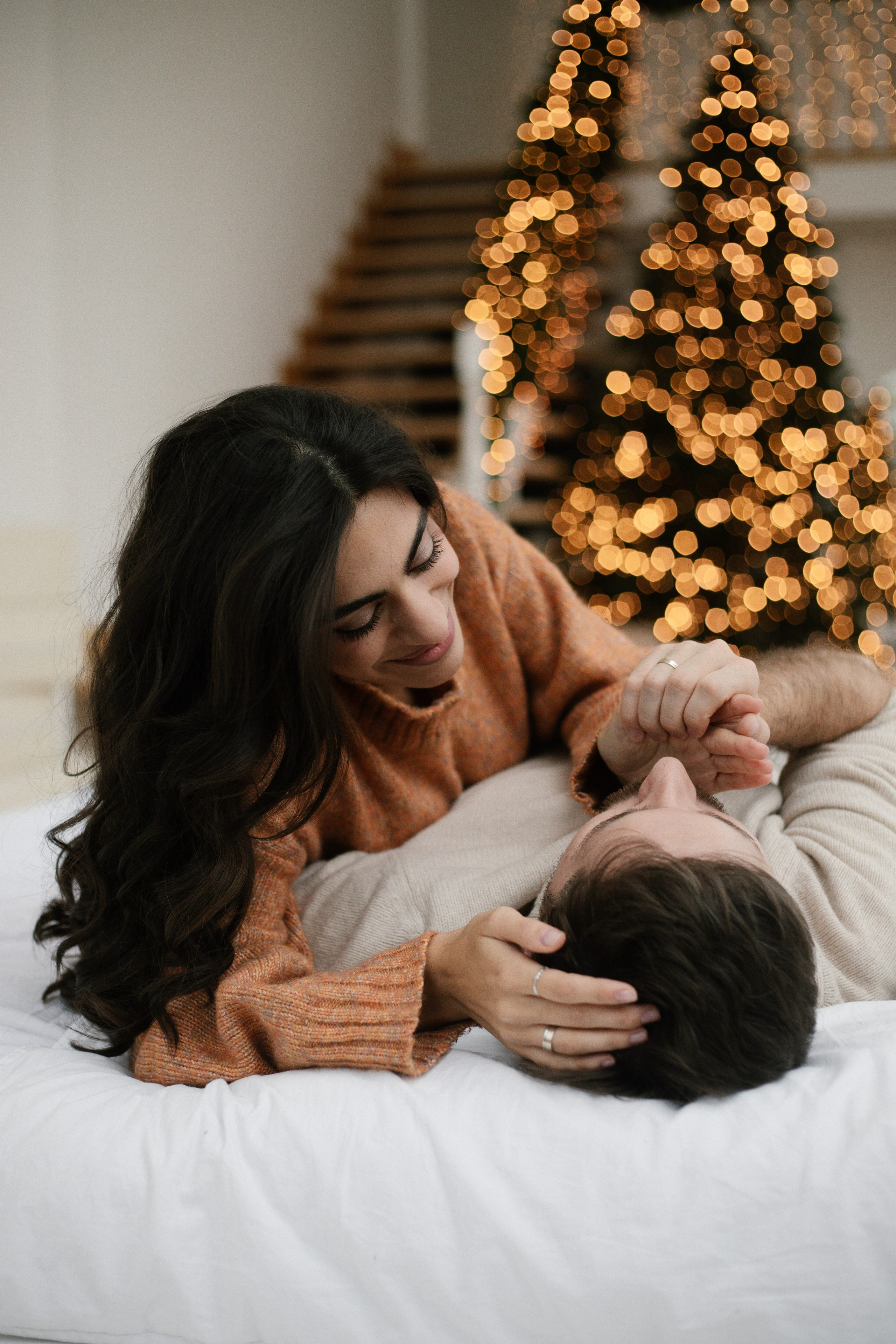 Новогодняя фотосессия для пары. Свадебный и семейный фотограф Анастасия Романова в Москве и Московской области