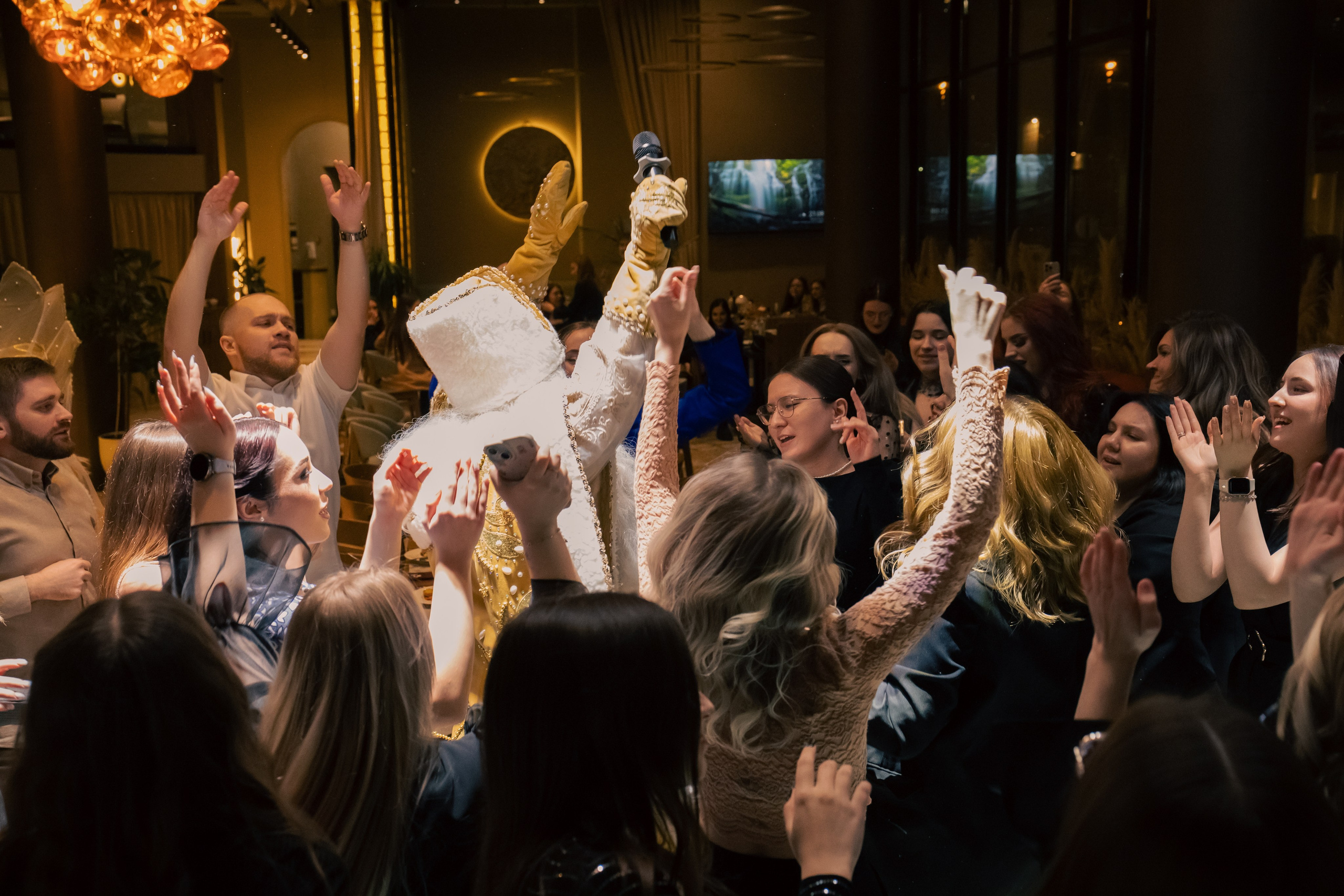 Новогодний корпоратив Альфа-Банк, ресторан Журавли