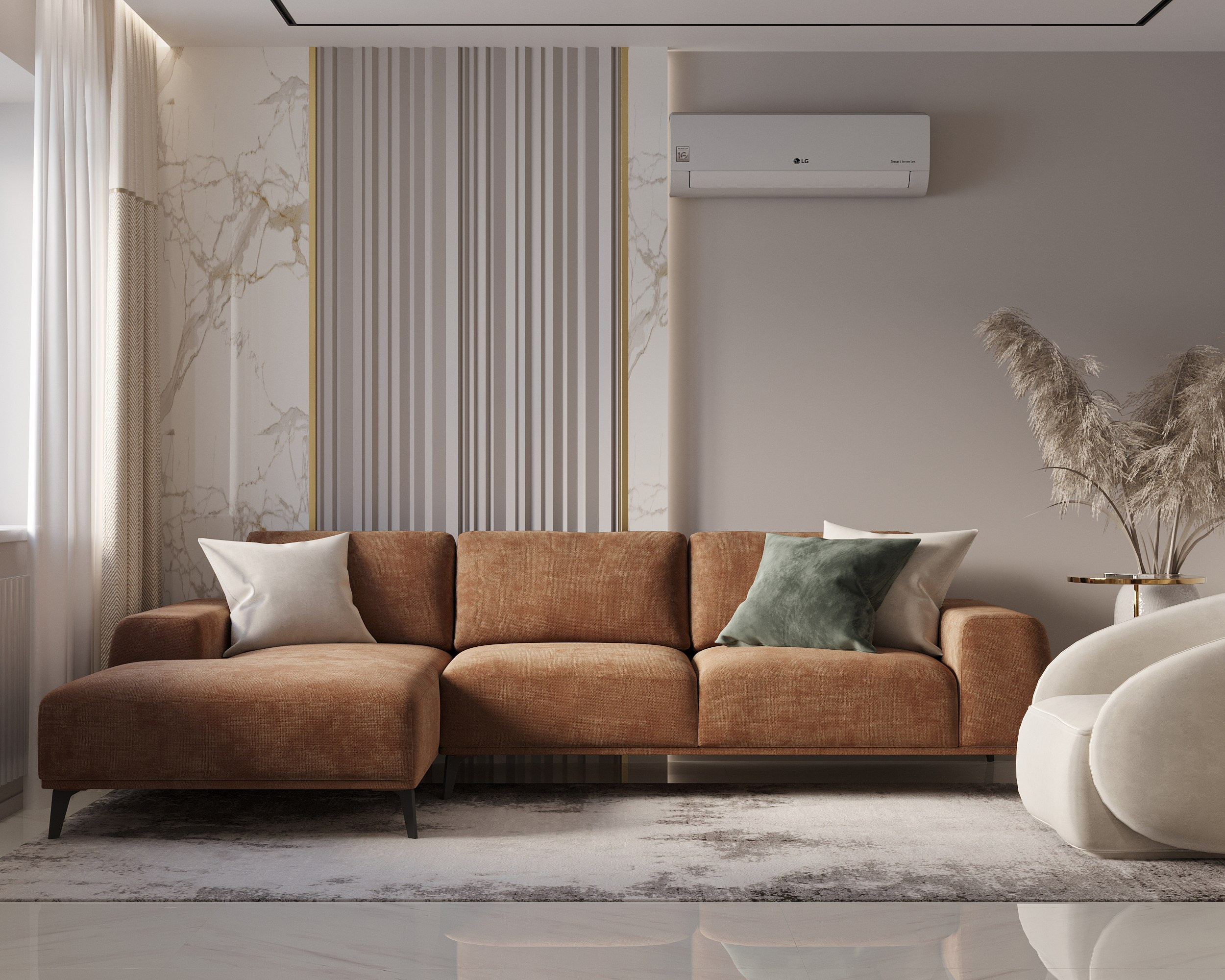 Гостиная. Королёва Анастасия | 3D визуализатор