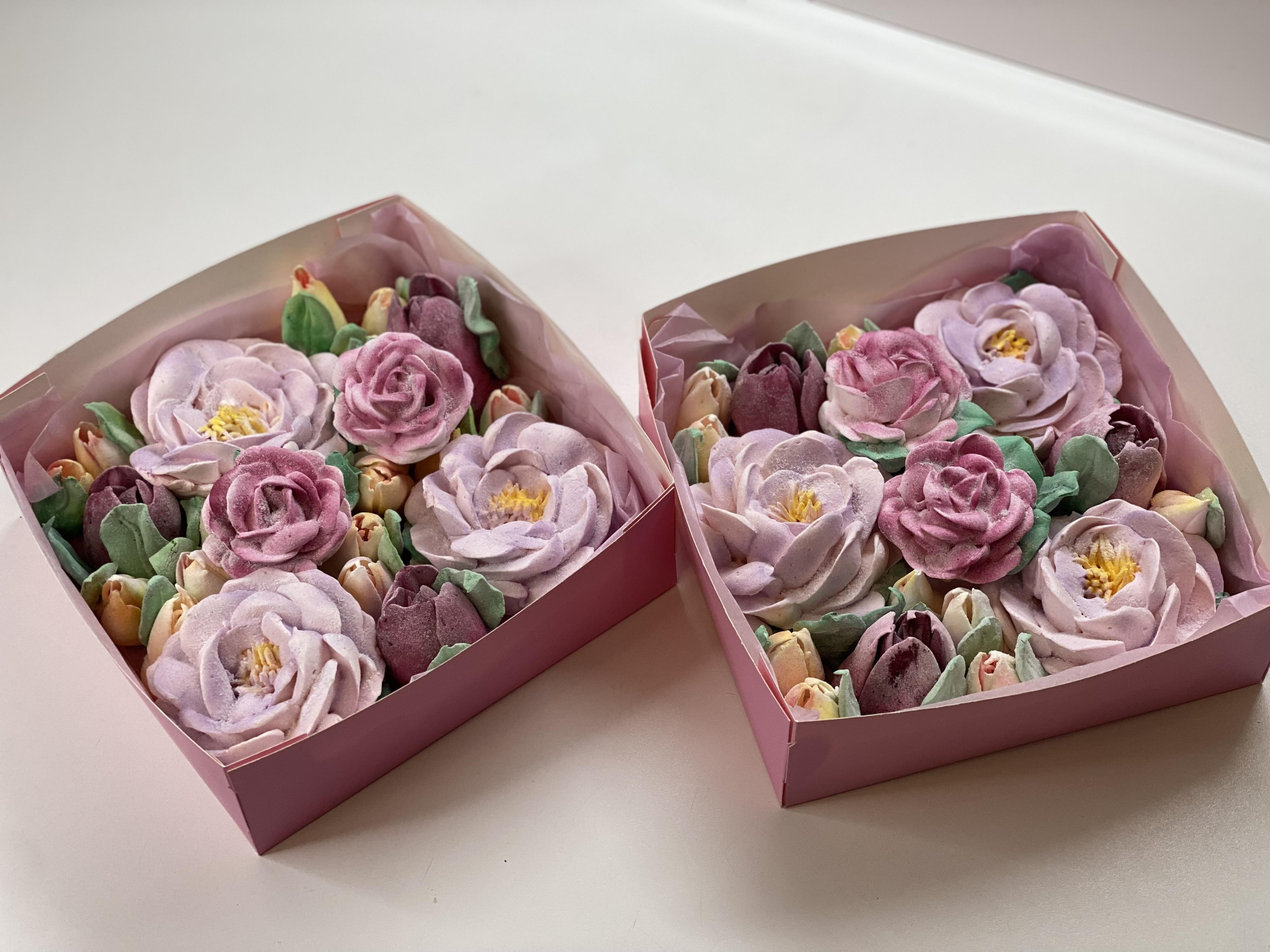 Цветы из зефира, 20 на 20 см. Katyasugarsugar капкейки, зефир, торты Москва