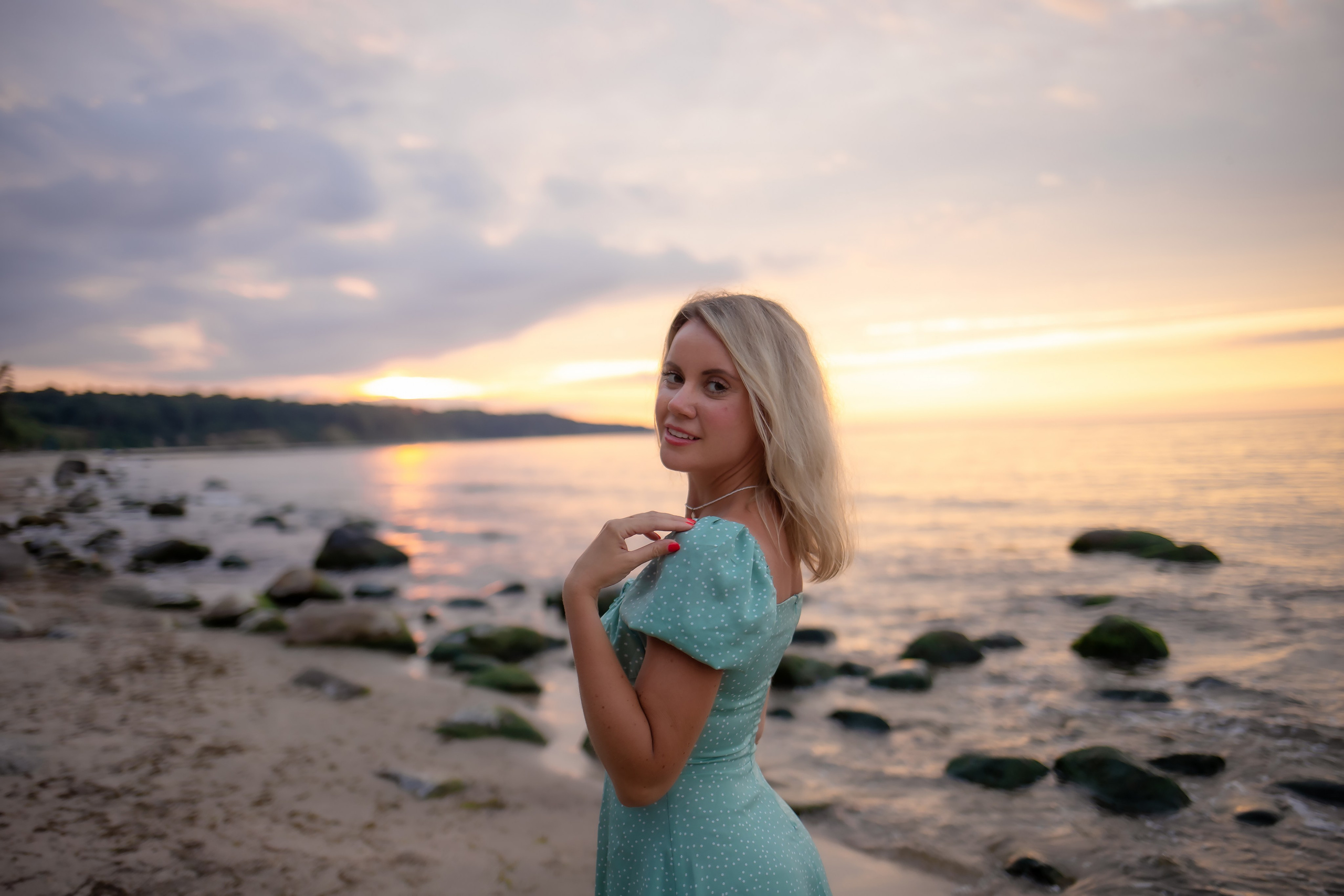 Есеня, Леня и Аня. Закат в Куликово. Фотограф в Калининграде Решетникова Алина