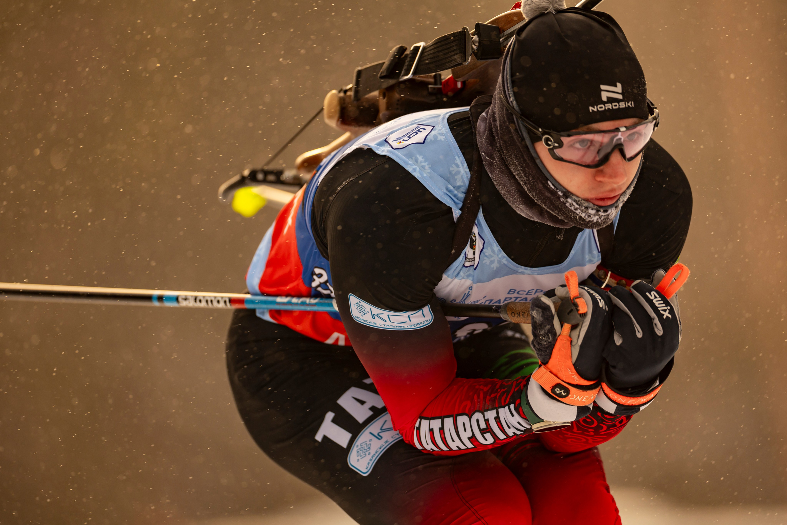 Всероссийская спартакиада по биатлону. Мужчины. Гонка преследования. Спортивный репортажный фотограф Казань Нафис Сиразетдинов