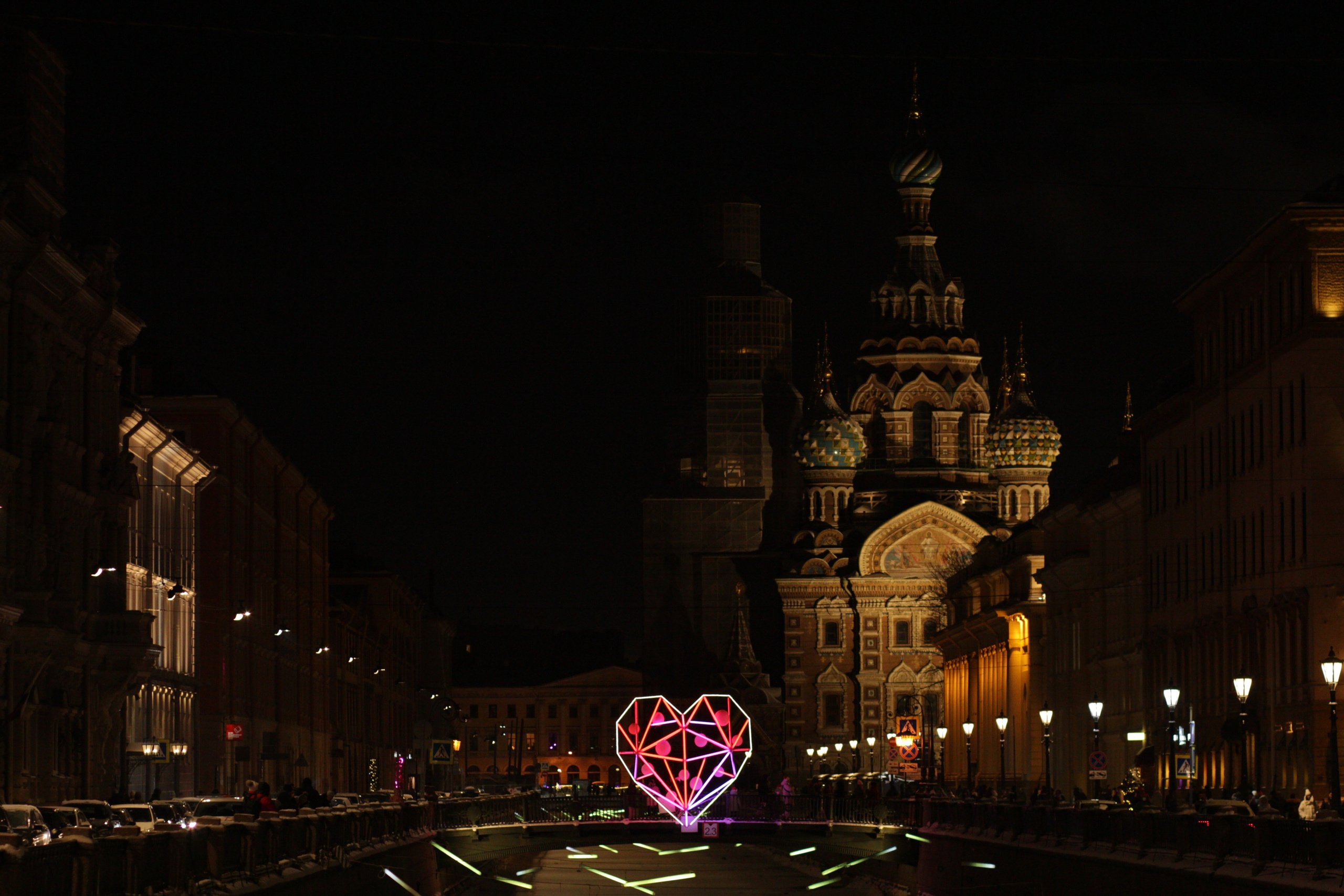 Санкт-Петербург иллюминация сердце