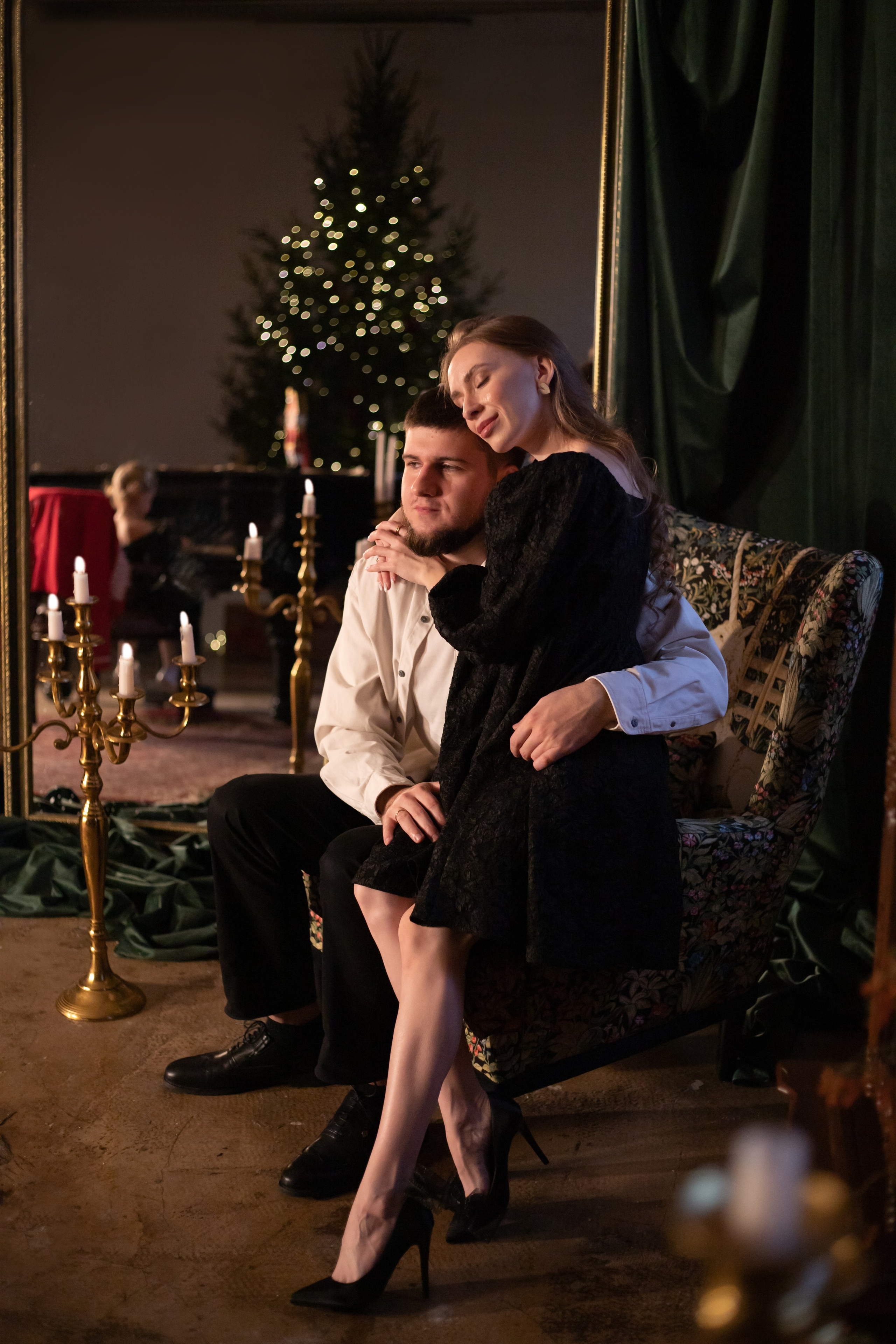 Вероника, Павел и Вика. Семейная новогодняя фотосессия. Фотограф Киржач/Москва_Екатерина Мартынова