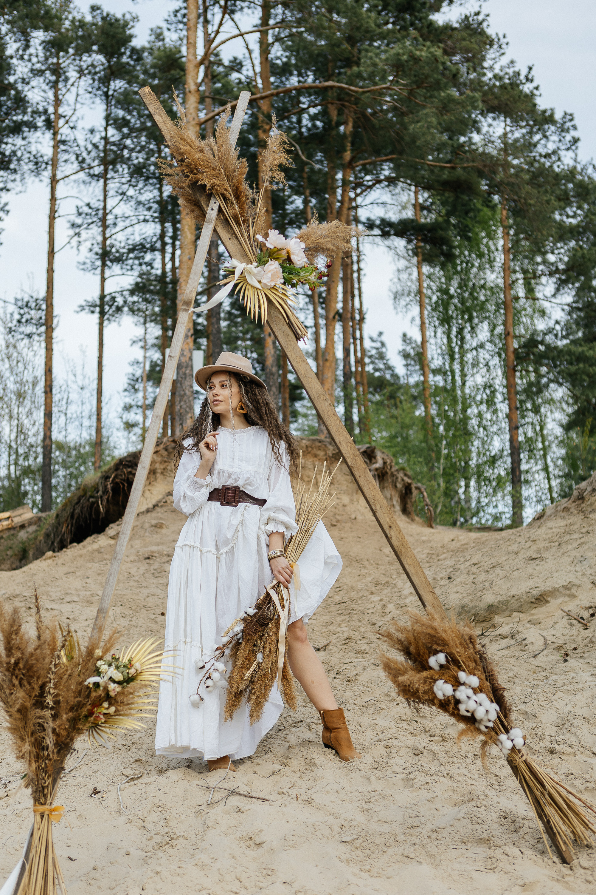 27 лет Любы на природе в стиле бохо. Фотограф Москва, Балашиха, МО. Свадьбы, репортажи, контент, портреты