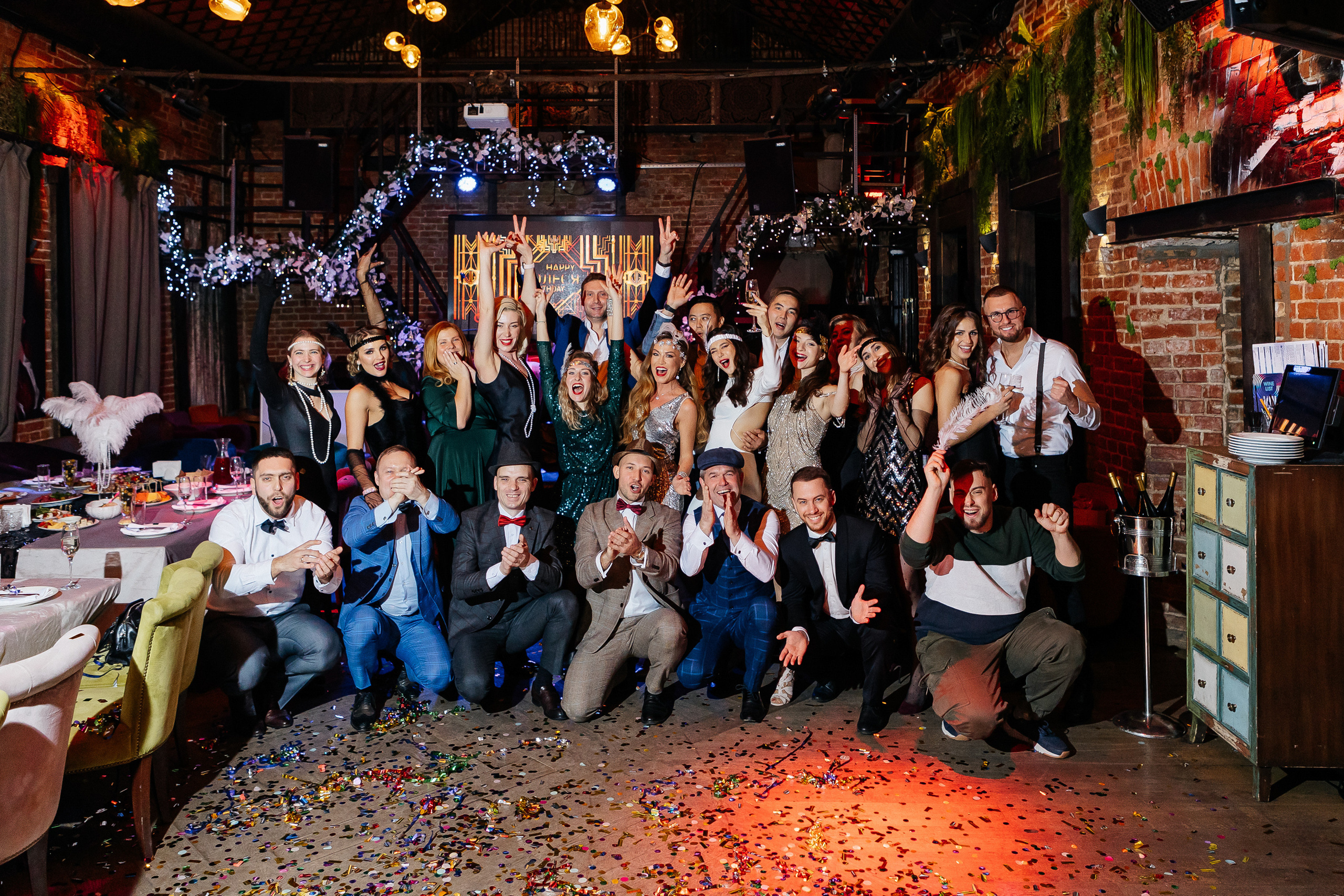 Юбилей Олеси 35 лет в стиле Гэтсби. Фотограф Москва, Балашиха, МО. Свадьбы, репортажи, контент, портреты