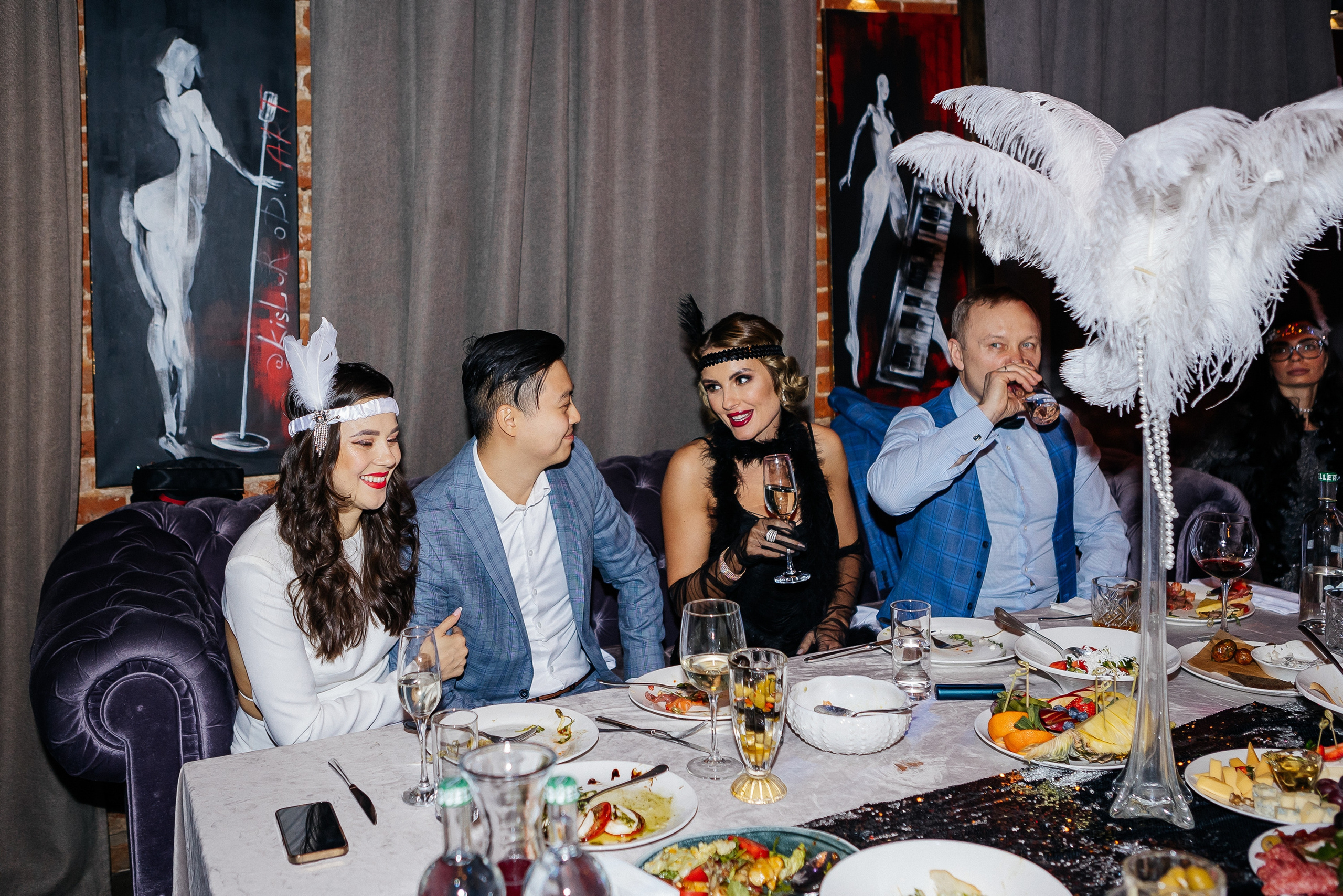 Юбилей Олеси 35 лет в стиле Гэтсби. Фотограф Москва, Балашиха, МО. Свадьбы, репортажи, контент, портреты