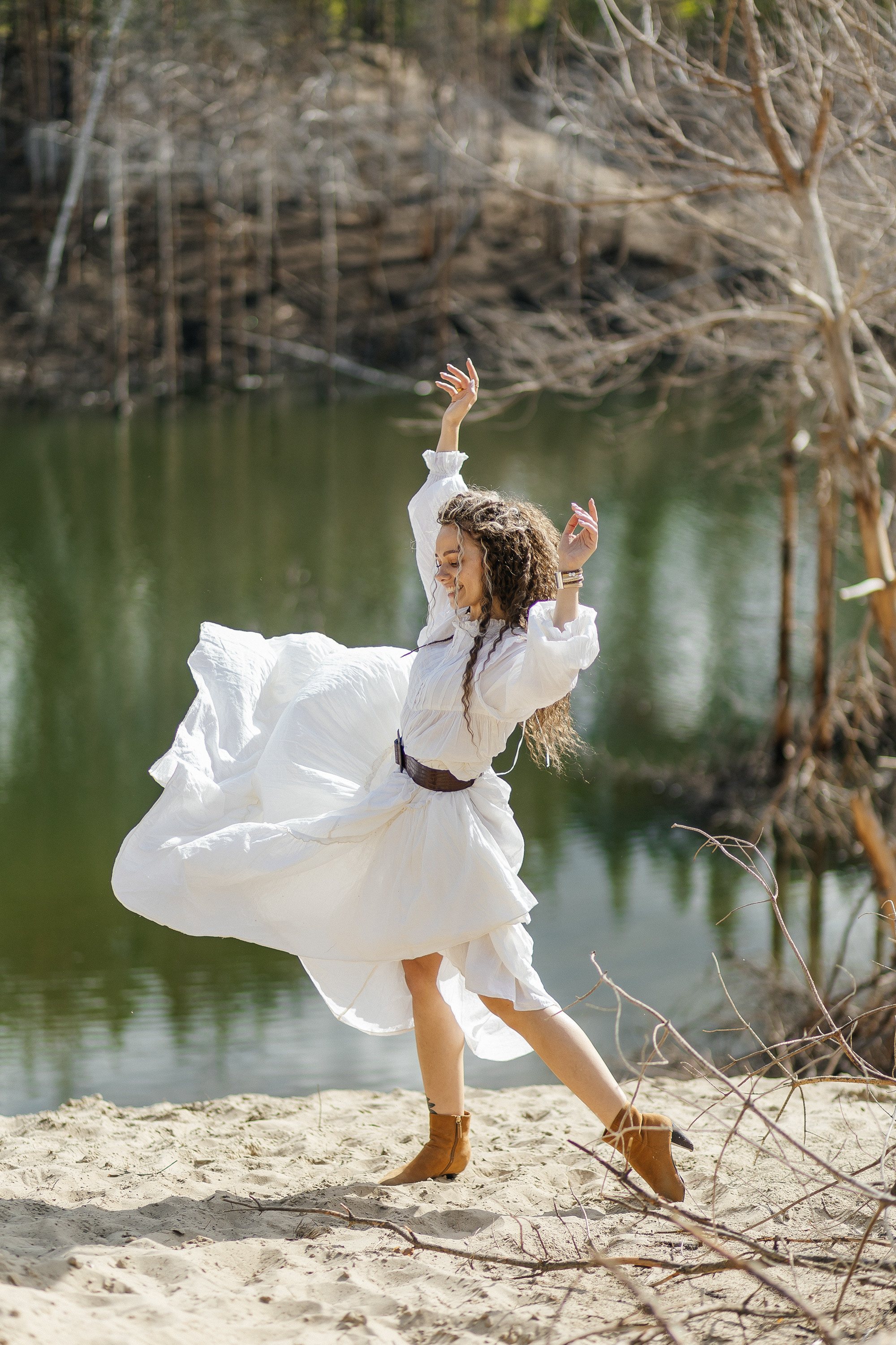 27 лет Любы на природе в стиле бохо. Фотограф Москва, Балашиха, МО. Свадьбы, репортажи, контент, портреты