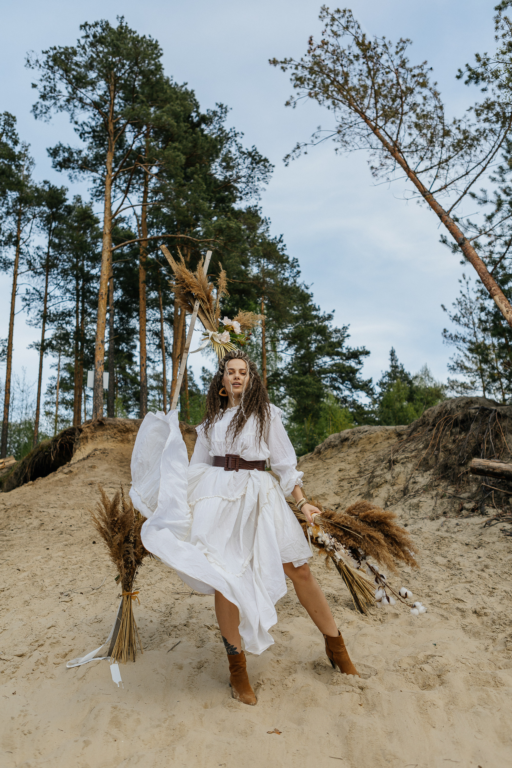 27 лет Любы на природе в стиле бохо. Фотограф Москва, Балашиха, МО. Свадьбы, репортажи, контент, портреты