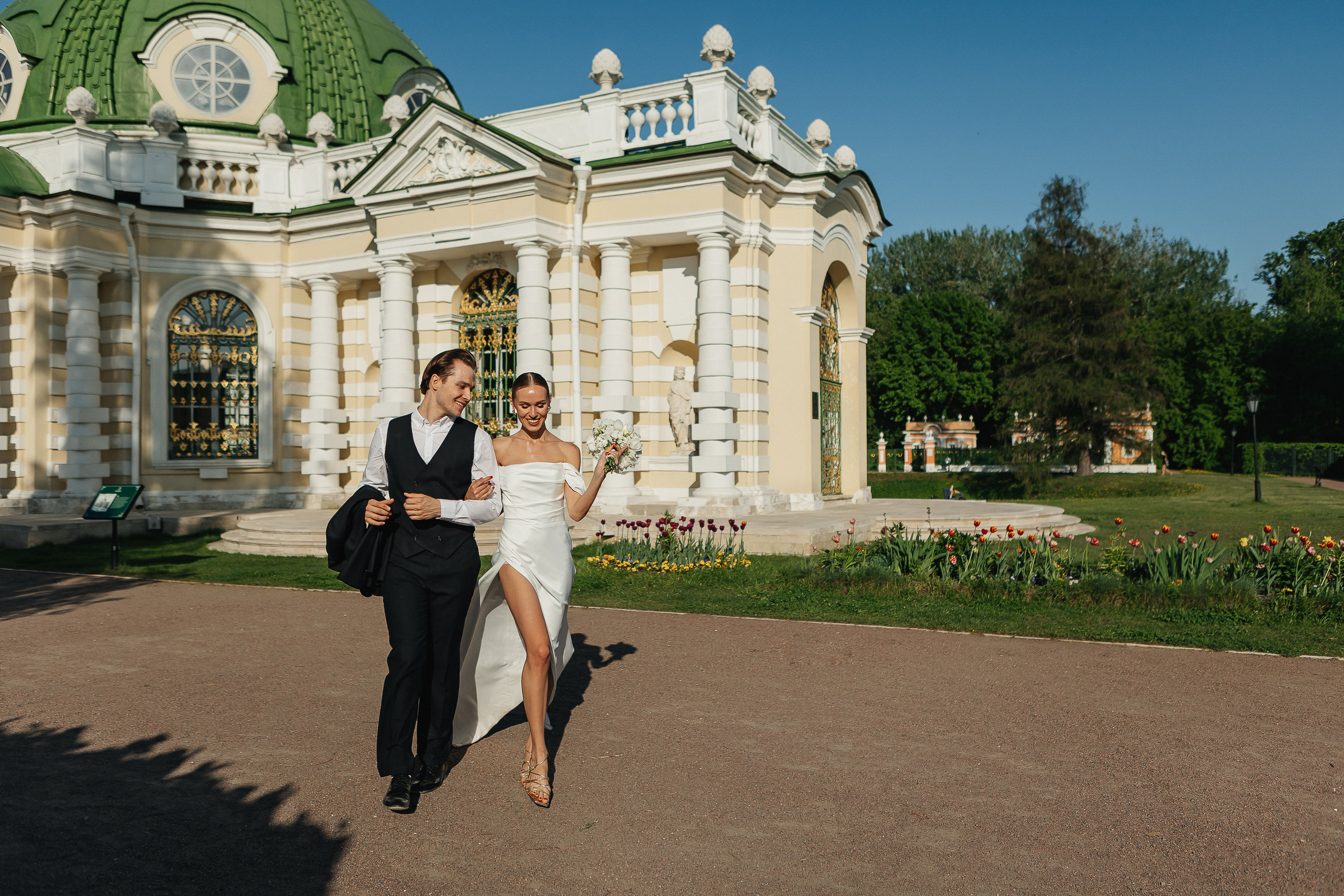 Прогулка в усадьбе Кусково. Фотограф Москва, Балашиха, МО. Свадьбы, репортажи, контент, портреты