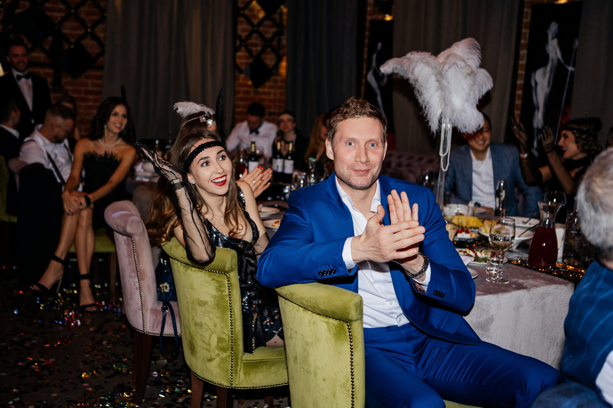 Юбилей Олеси 35 лет в стиле Гэтсби. Фотограф Москва, Балашиха, МО. Свадьбы, репортажи, контент, портреты