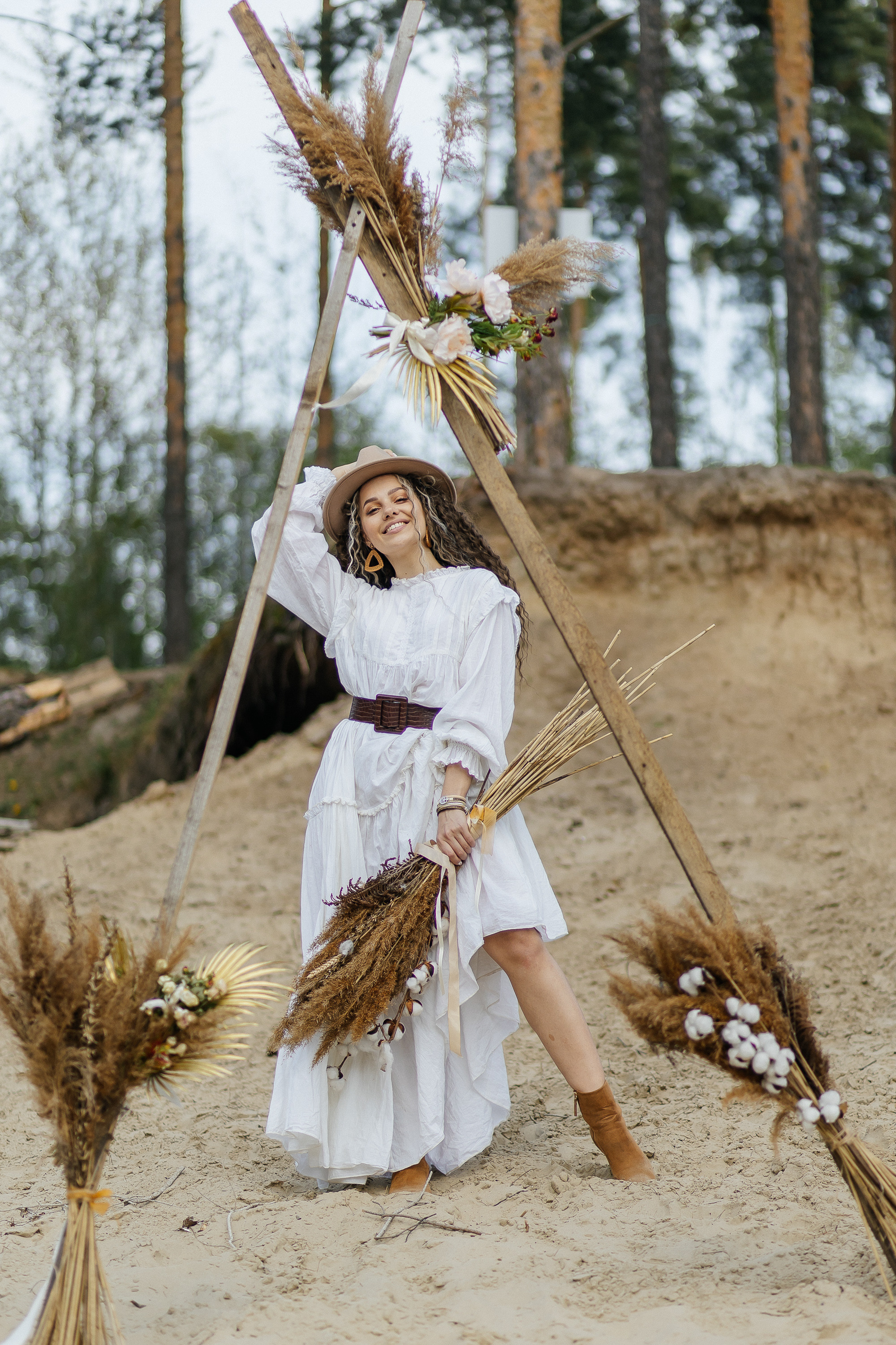 27 лет Любы на природе в стиле бохо. Фотограф Москва, Балашиха, МО. Свадьбы, репортажи, контент, портреты