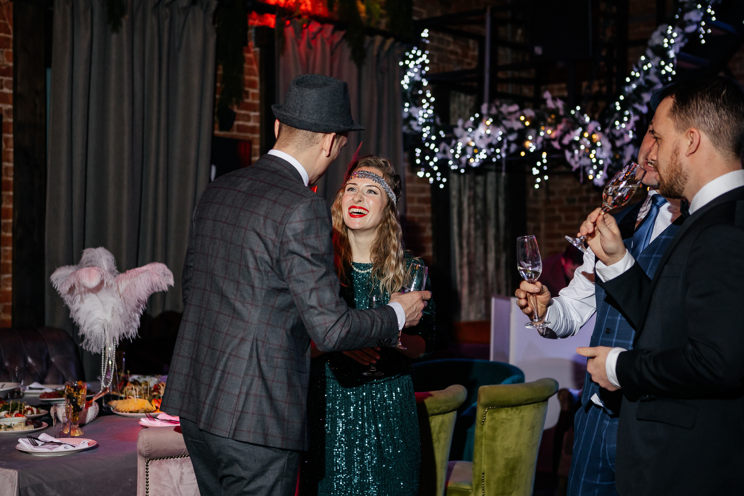 Юбилей Олеси 35 лет в стиле Гэтсби. Фотограф Москва, Балашиха, МО. Свадьбы, репортажи, контент, портреты