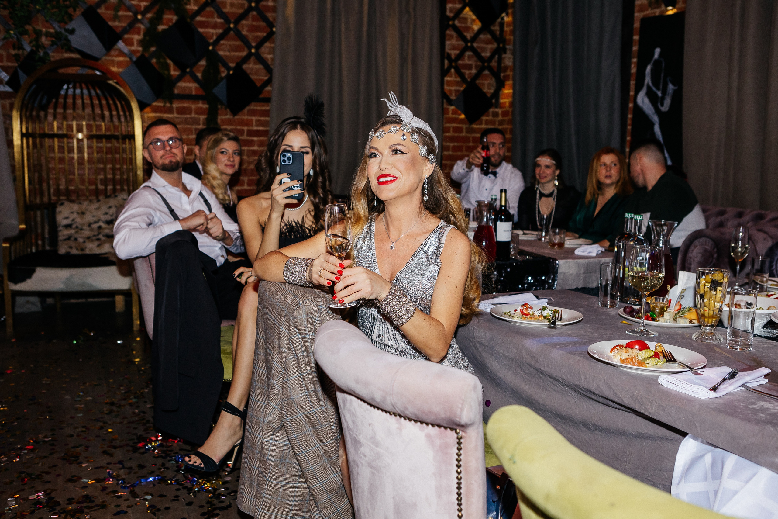 Юбилей Олеси 35 лет в стиле Гэтсби. Фотограф Москва, Балашиха, МО. Свадьбы, репортажи, контент, портреты