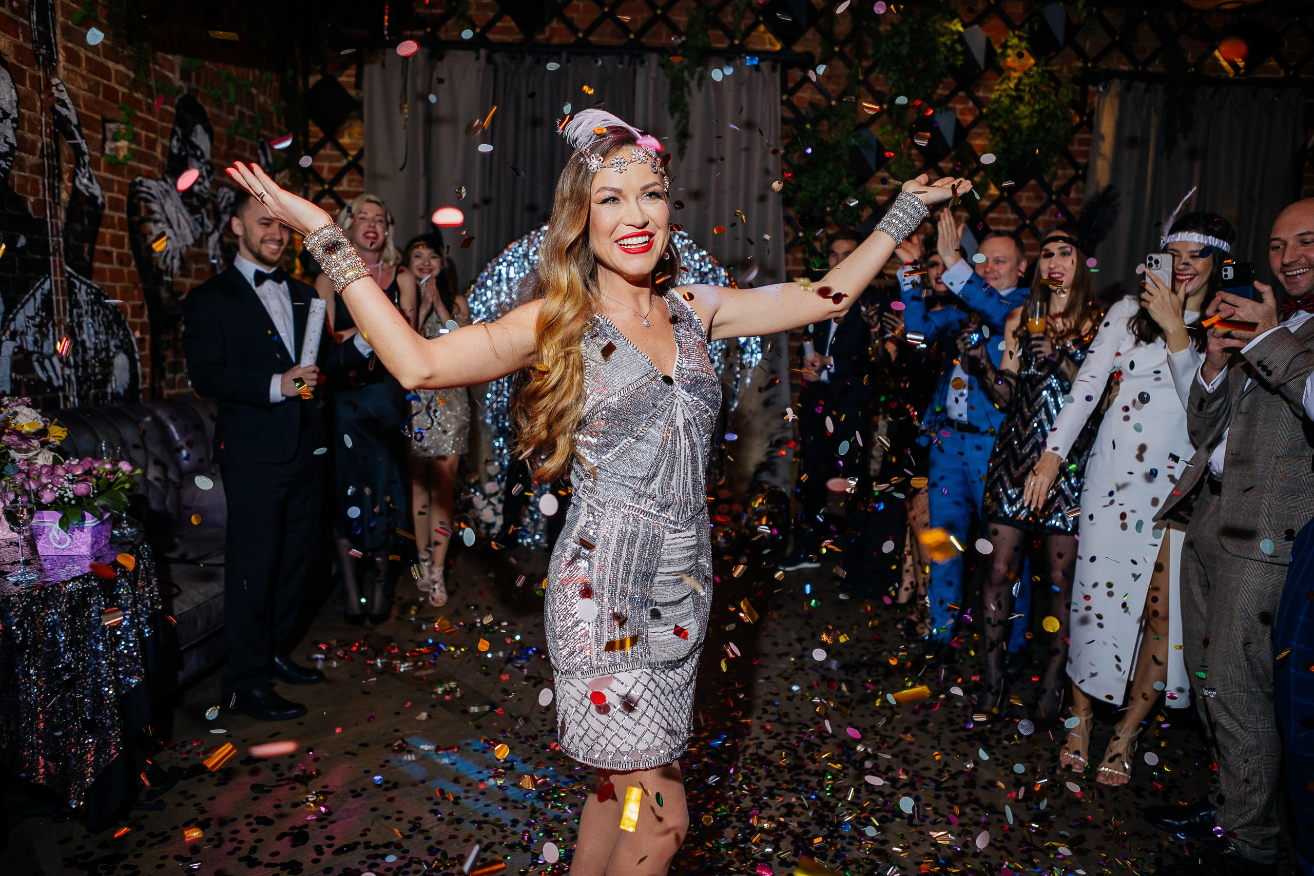 Юбилей Олеси 35 лет в стиле Гэтсби. Фотограф Москва, Балашиха, МО. Свадьбы, репортажи, контент, портреты