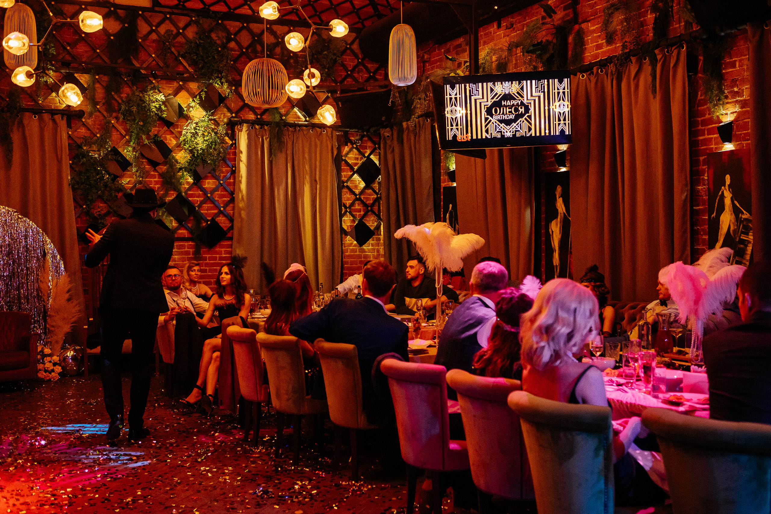 Юбилей Олеси 35 лет в стиле Гэтсби. Фотограф Москва, Балашиха, МО. Свадьбы, репортажи, контент, портреты