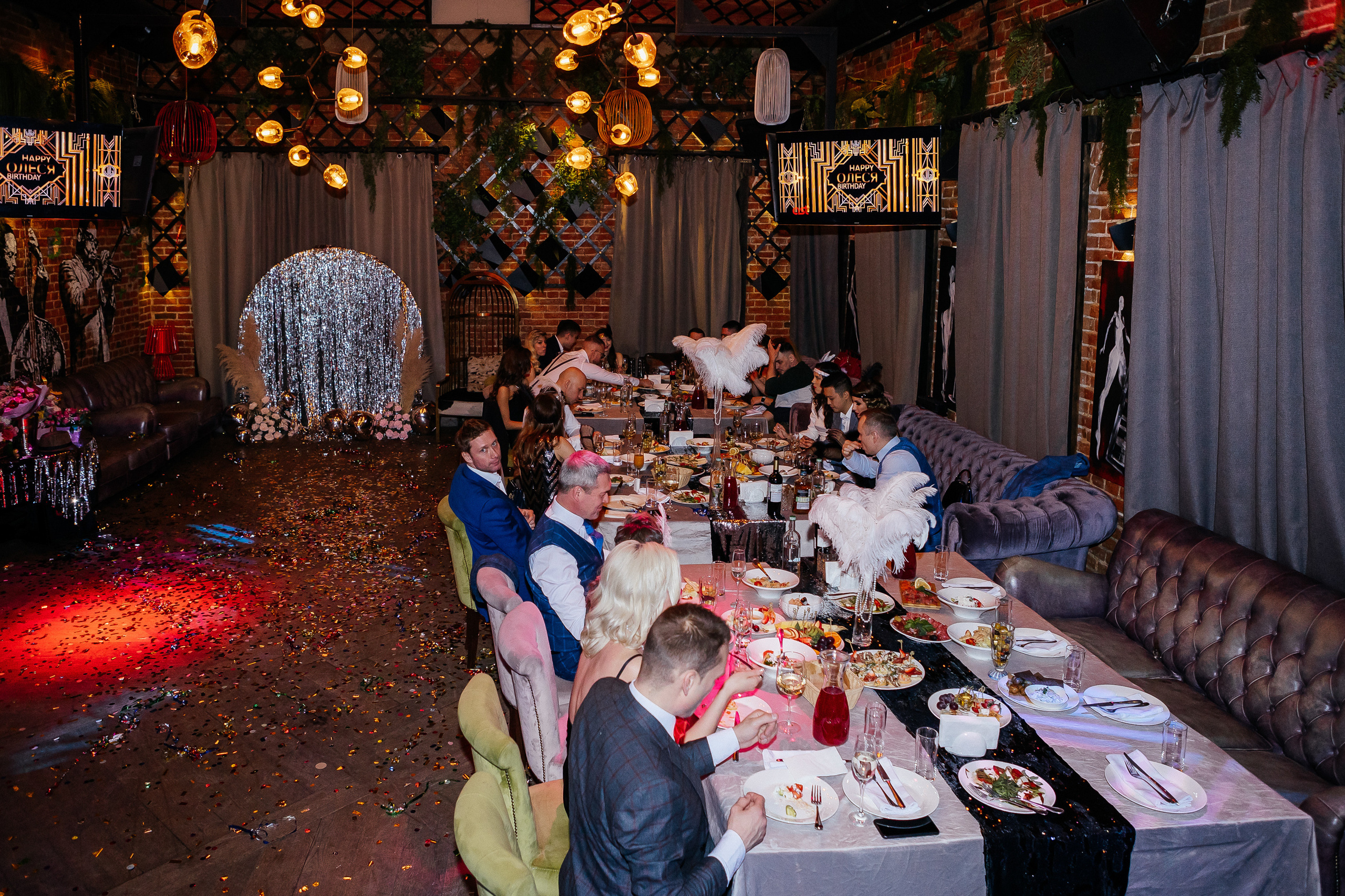 Юбилей Олеси 35 лет в стиле Гэтсби. Фотограф Москва, Балашиха, МО. Свадьбы, репортажи, контент, портреты