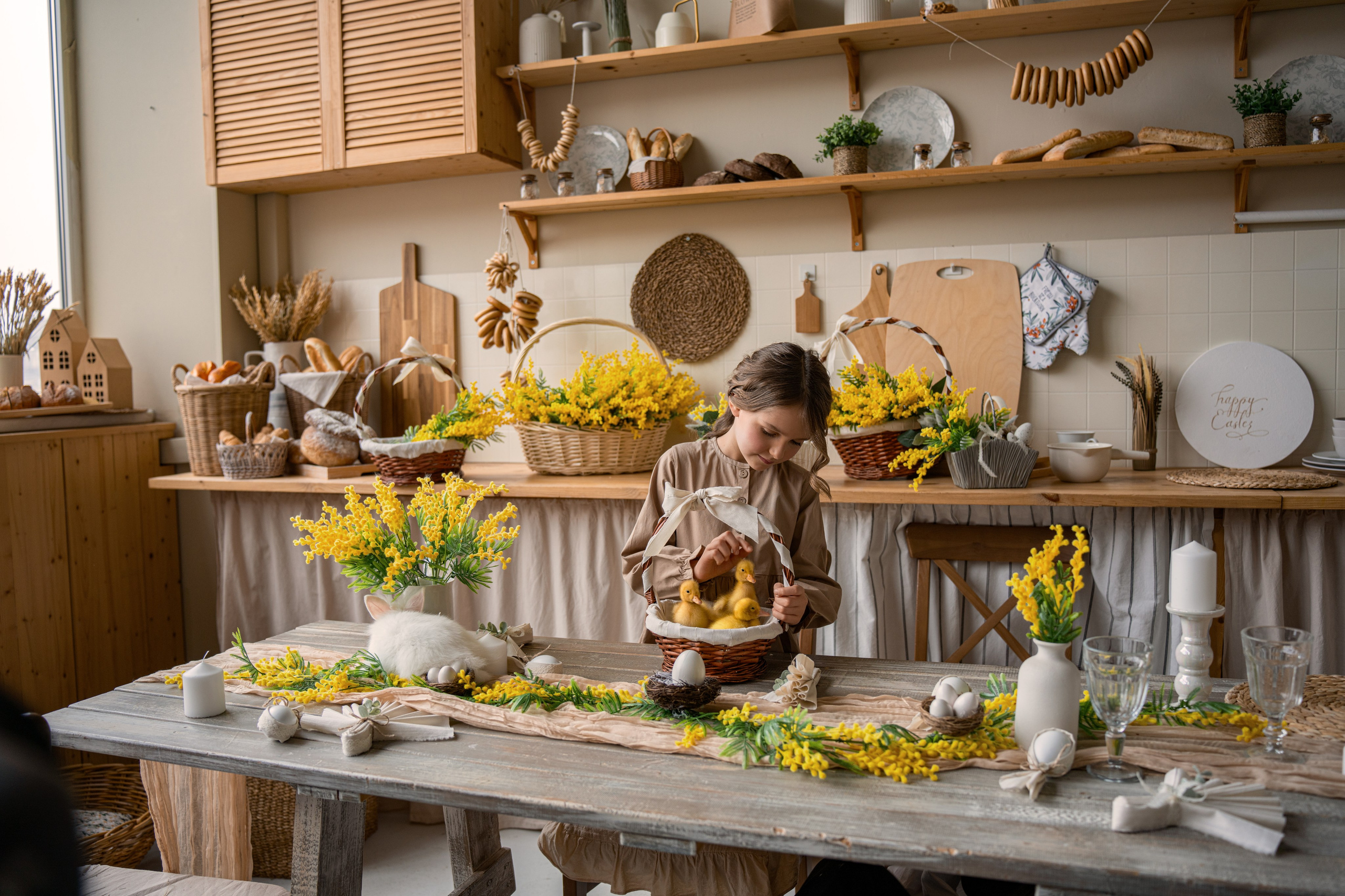 Девочка Сашенька и козочка + кролики + утята. Семейный и портретный фотограф в Санкт-Петербурге Татьяна Гримоть