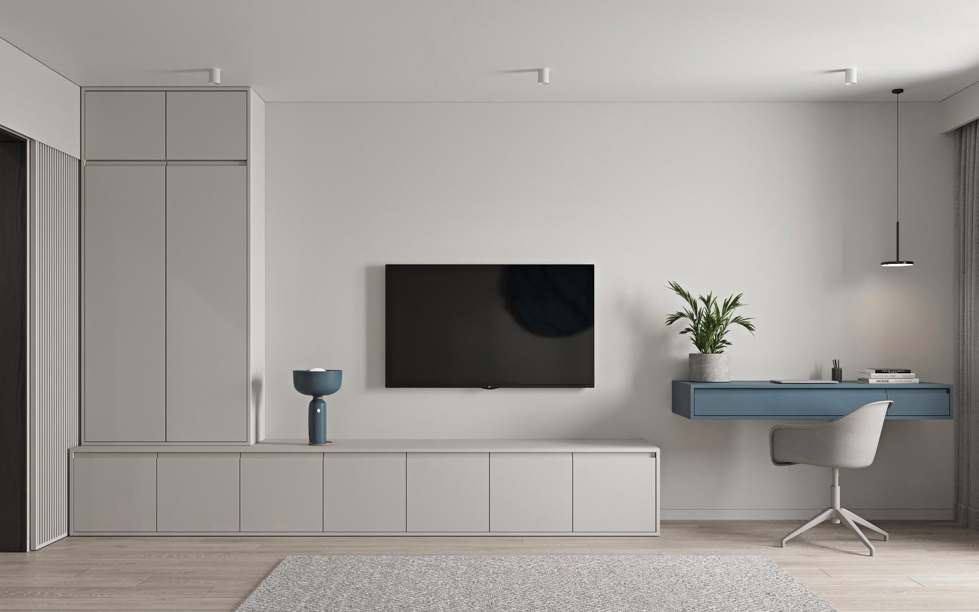 Scandinaviam apartment. Interior visualization