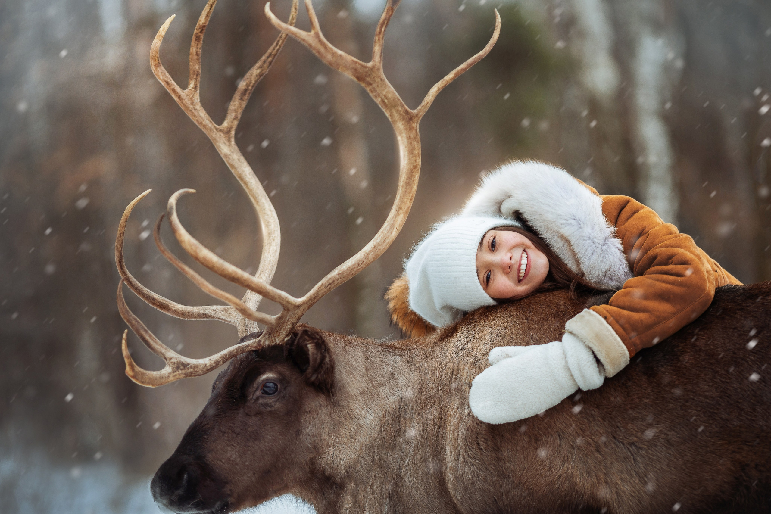 Фотосессия с оленями, Фотосессия с животными