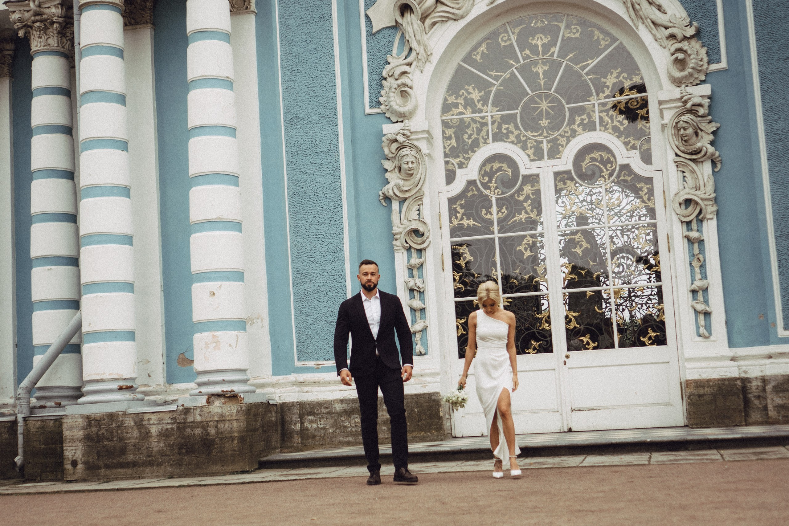 СВАДЕБНАЯ ИСТОРИЯ В ГОРОДЕ ПУШКИН ВОЗЛЕ ЕКАТЕРИНИНСКОГО ДВОРЦА И В ПАРКЕ. Профессиональный фотограф, Санкт-Петербург — Виктория Богомолова