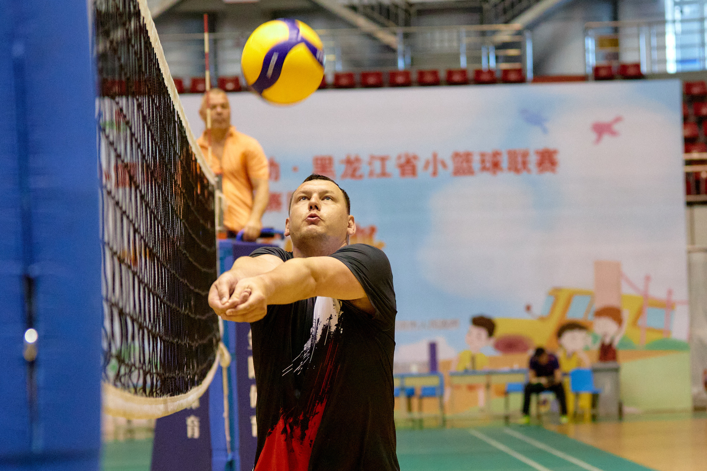 Волейбол. Товарищеские матчи Россия и Китай. Г. Суйфэньхе. Июнь 2023. Репортажный фотограф Владивосток Анастасия Сокольникова
