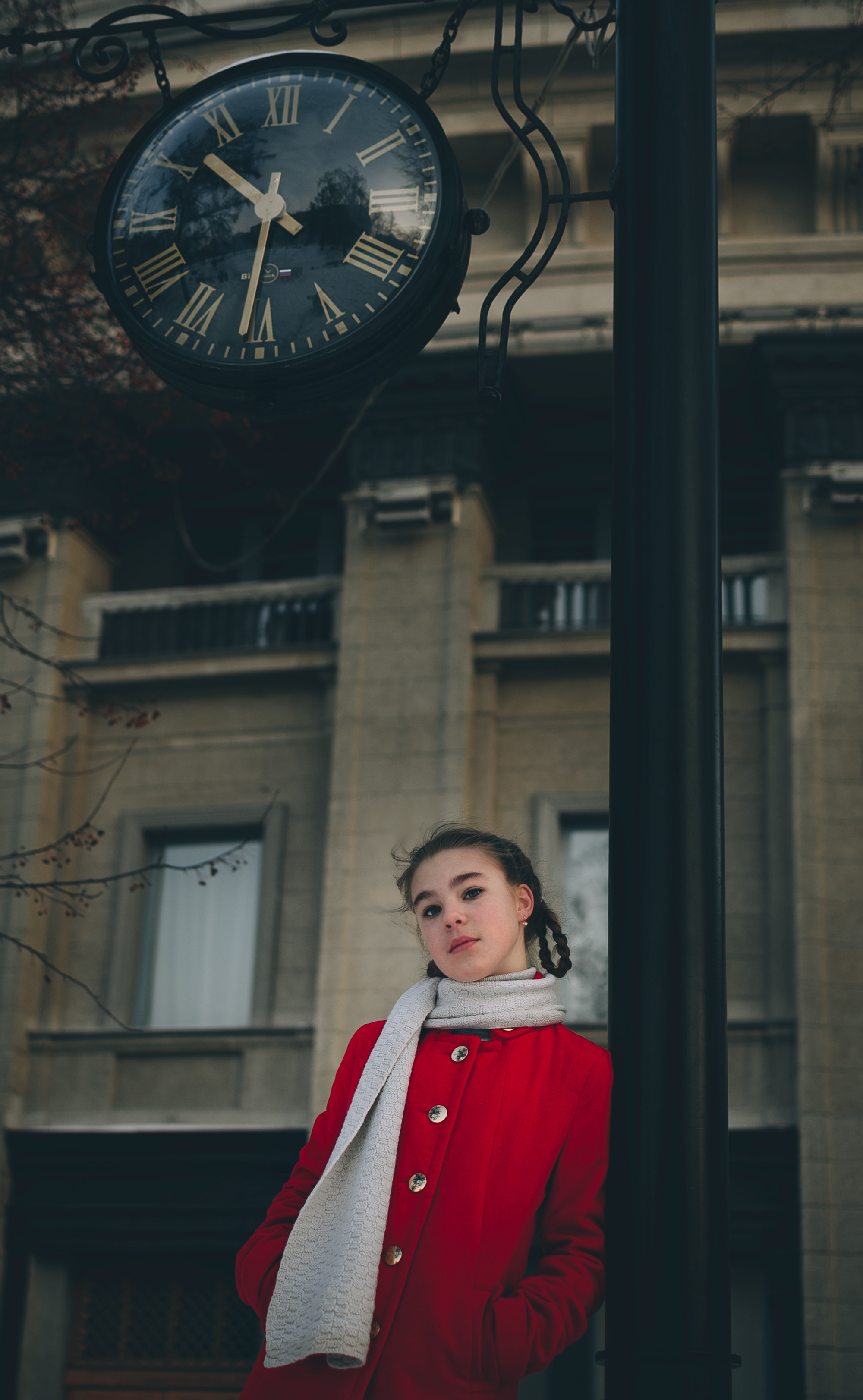 школьница фотосессия стилизованная старое кино