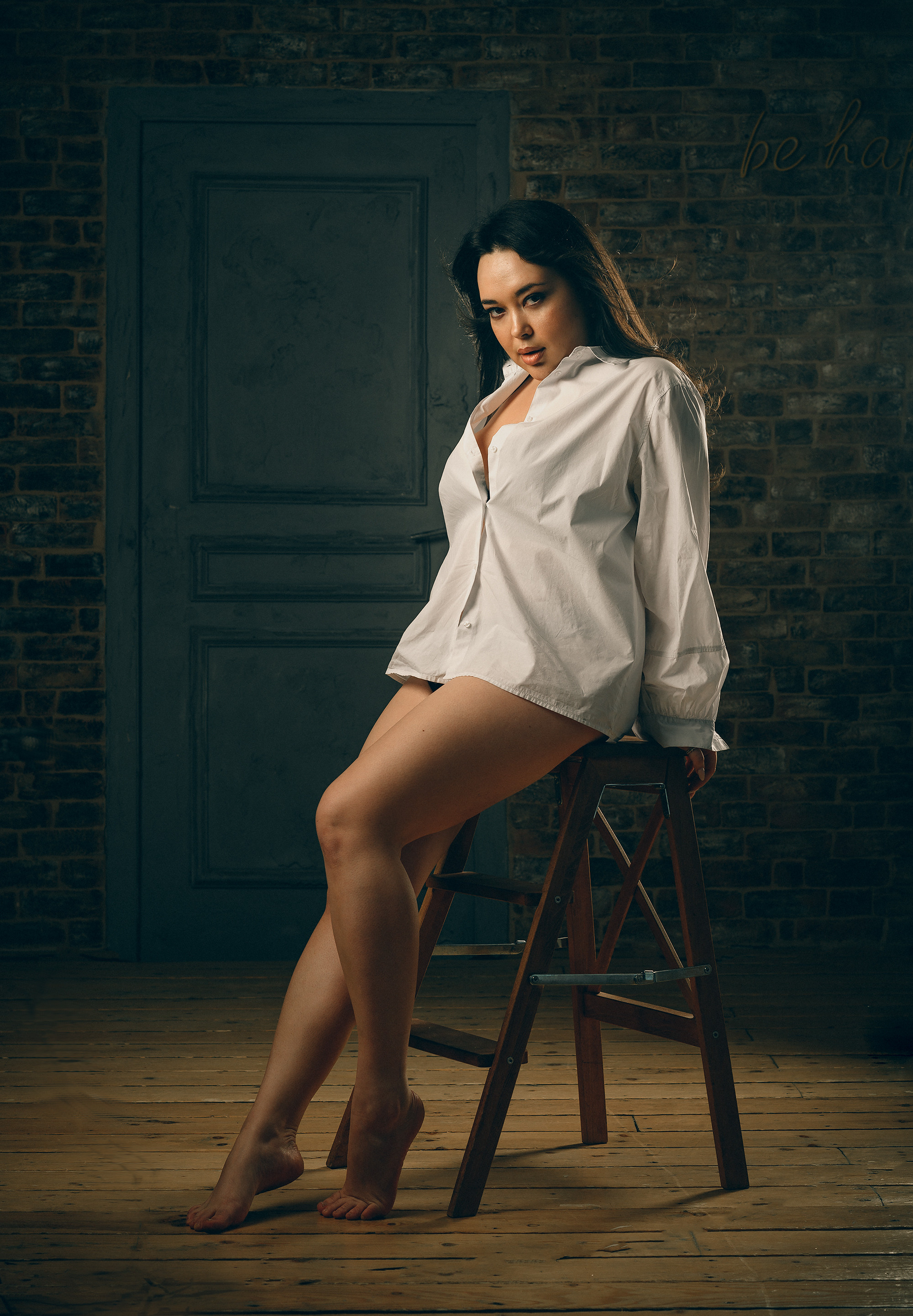 в трусах и рубашке фотосессия