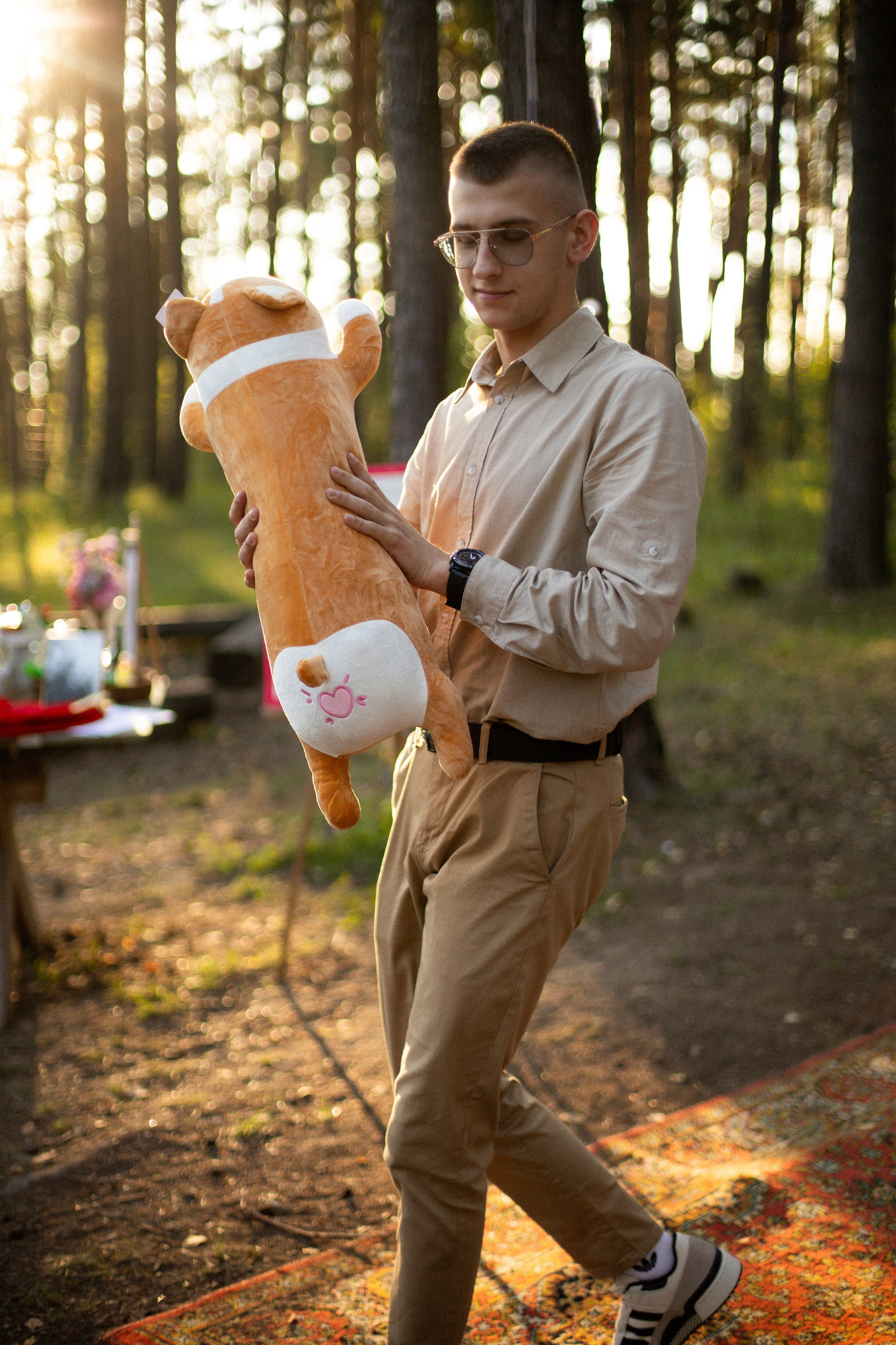 Корги свадьба в сосновом лесу. Фотограф Москва Жуковский Раменское