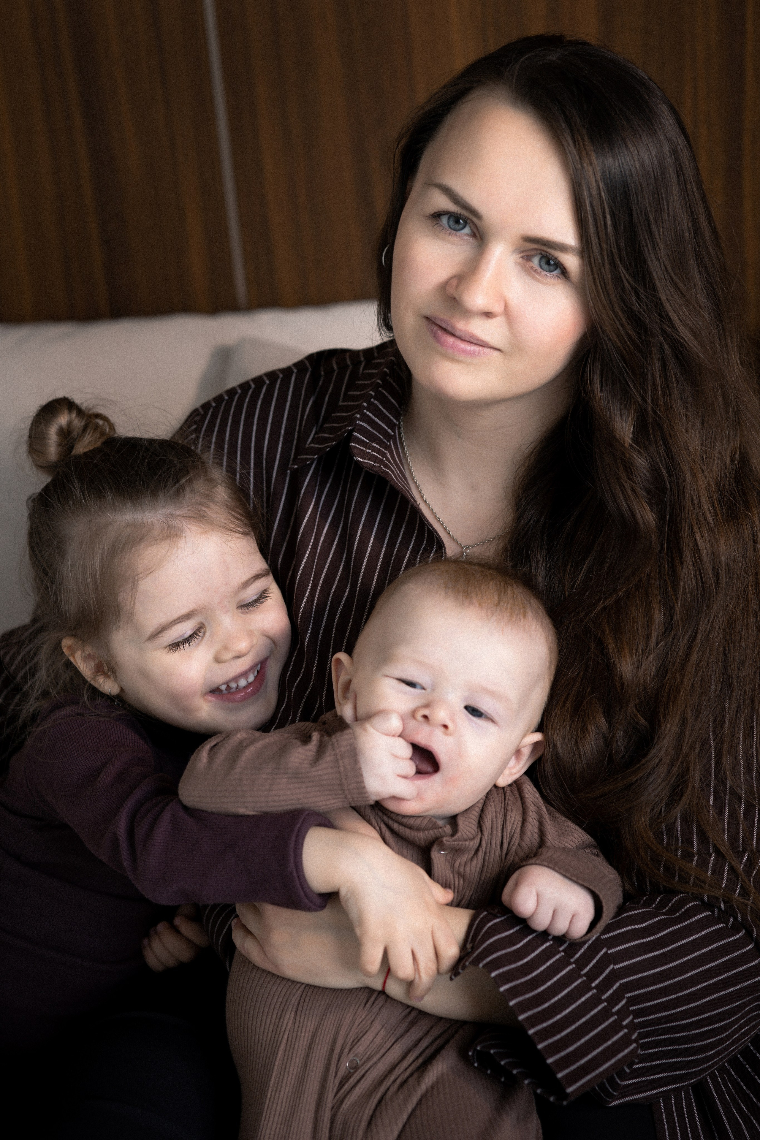 портрет мама и дети