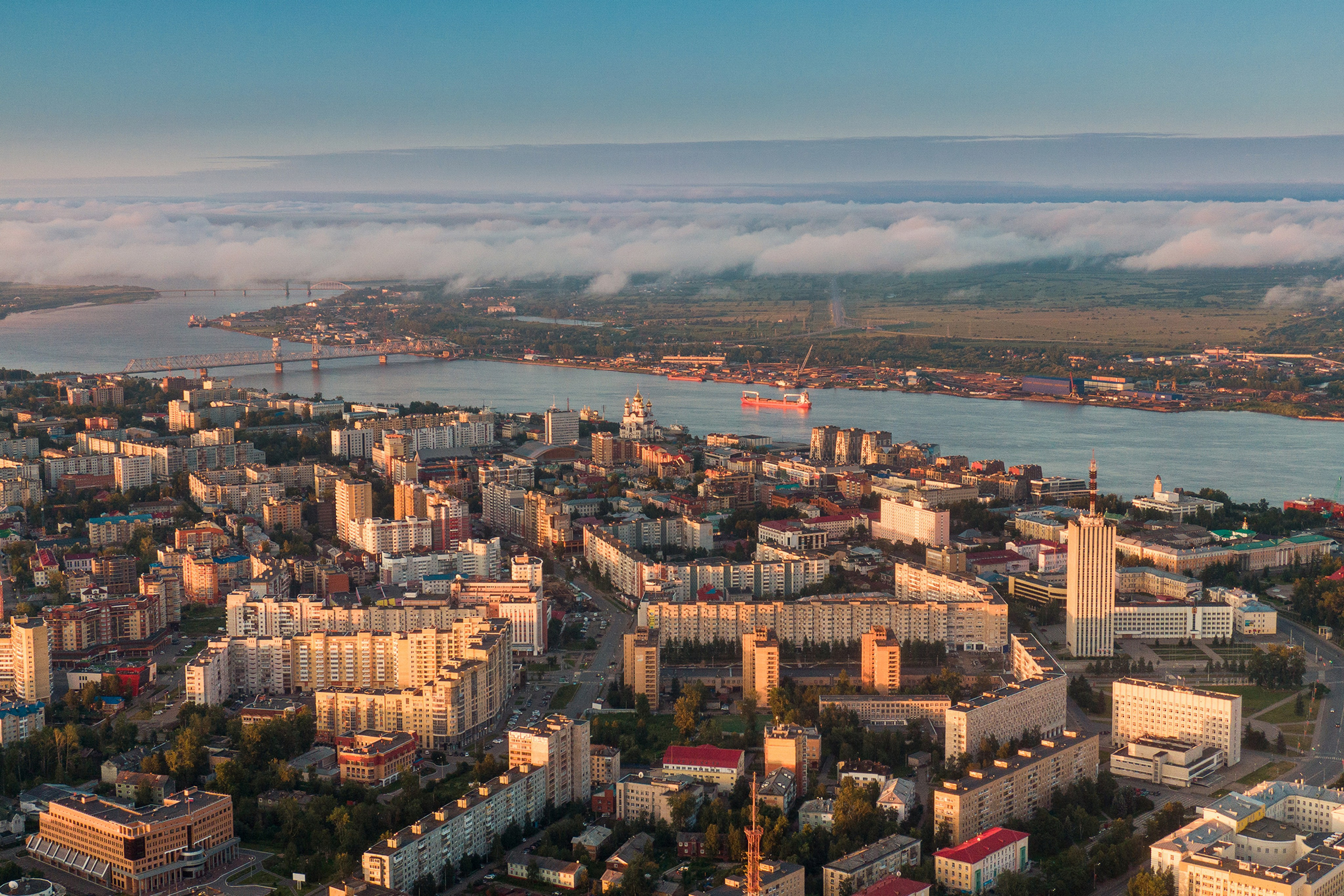 Город. Аэросъемка в Архангельске, Александр Ермолин