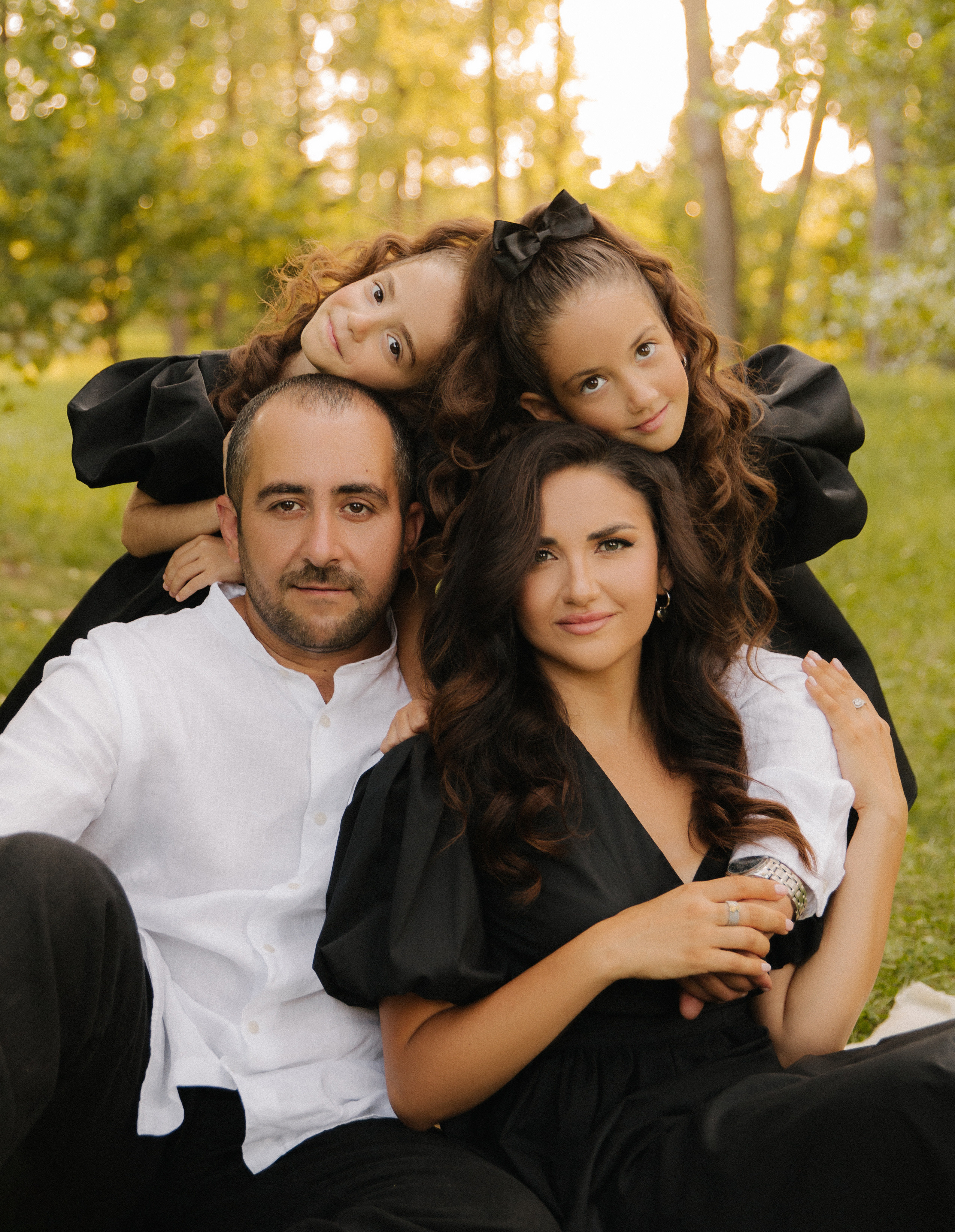 Семейная съёмка на закате в ботаническом саду. Фотограф в Краснодаре и Краснодарском крае