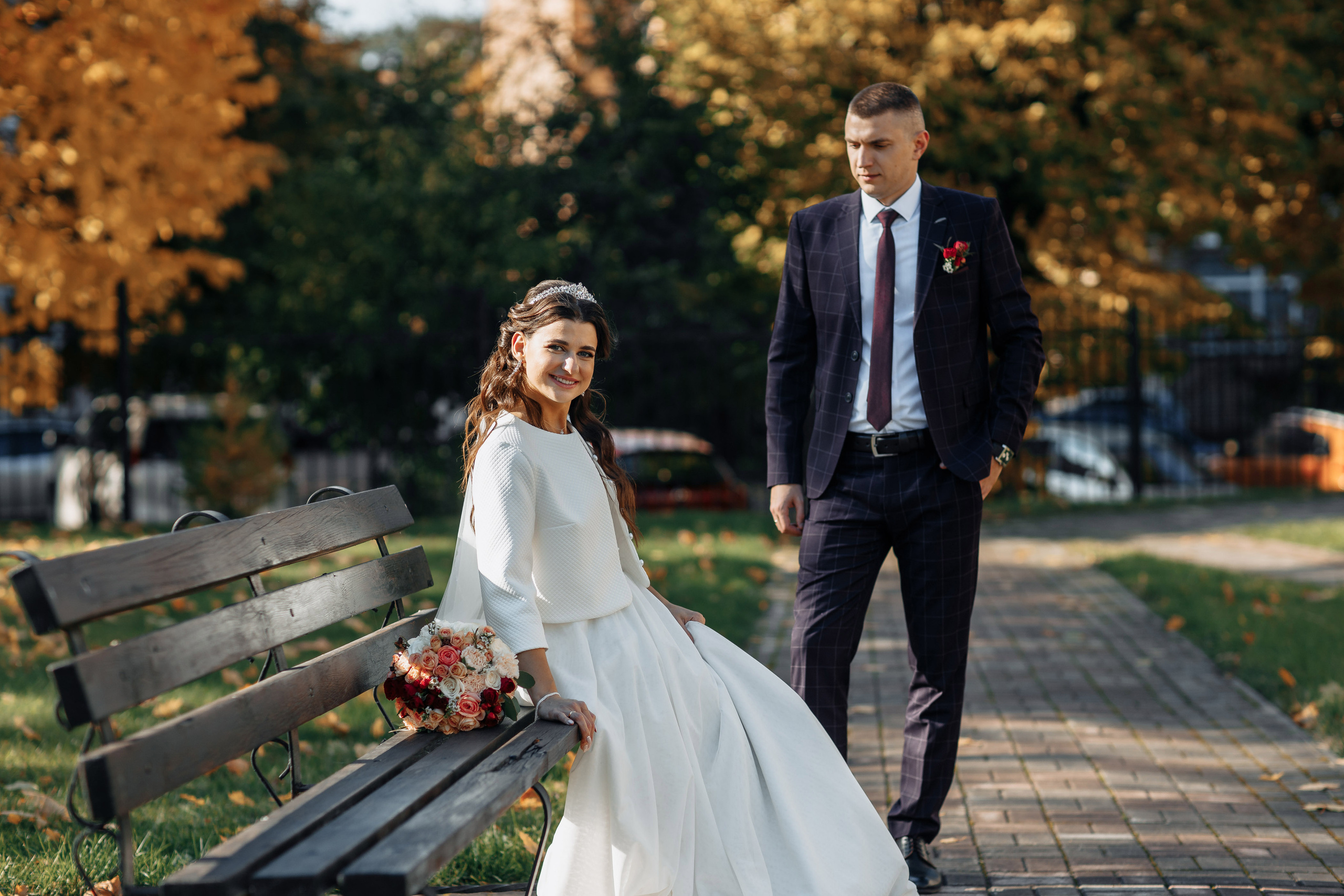 Свадебная прогулка. Свадебный фотограф Вашкевич Денис