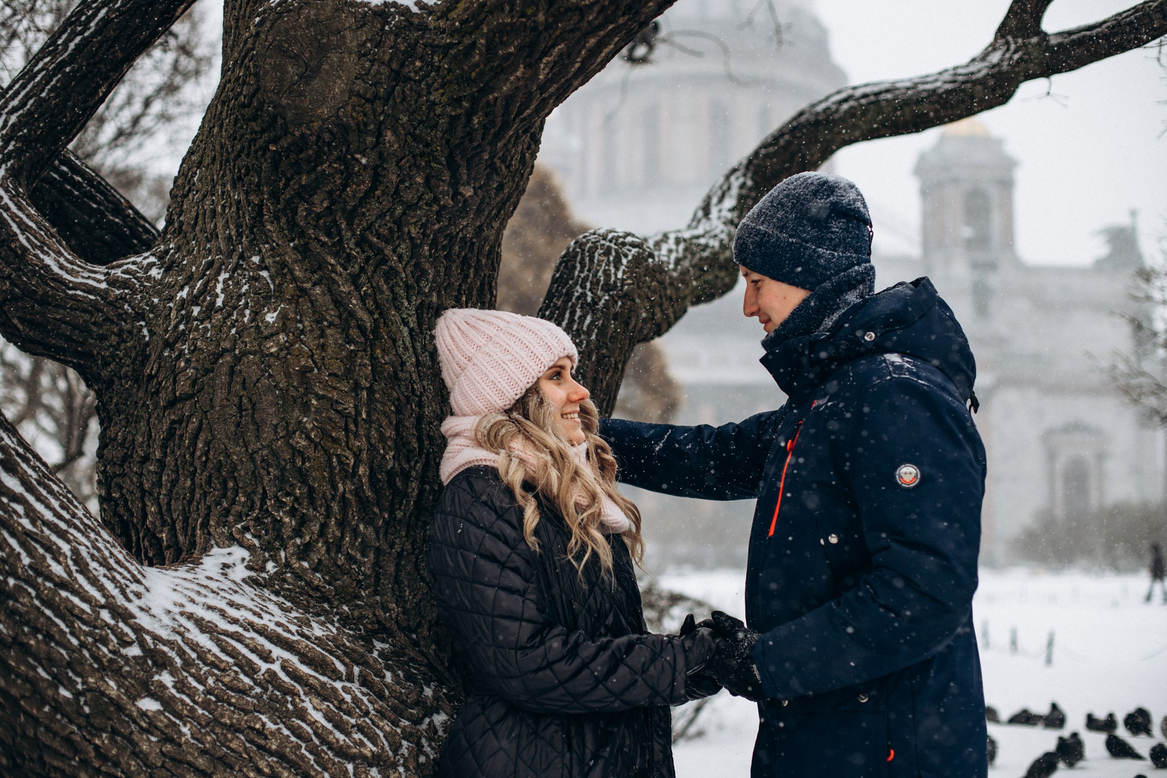 Юрий и Ирина в феврале. Фотопрогулка в Петербурге. Индивидуальный и семейный фотограф в Санкт-Петербурге