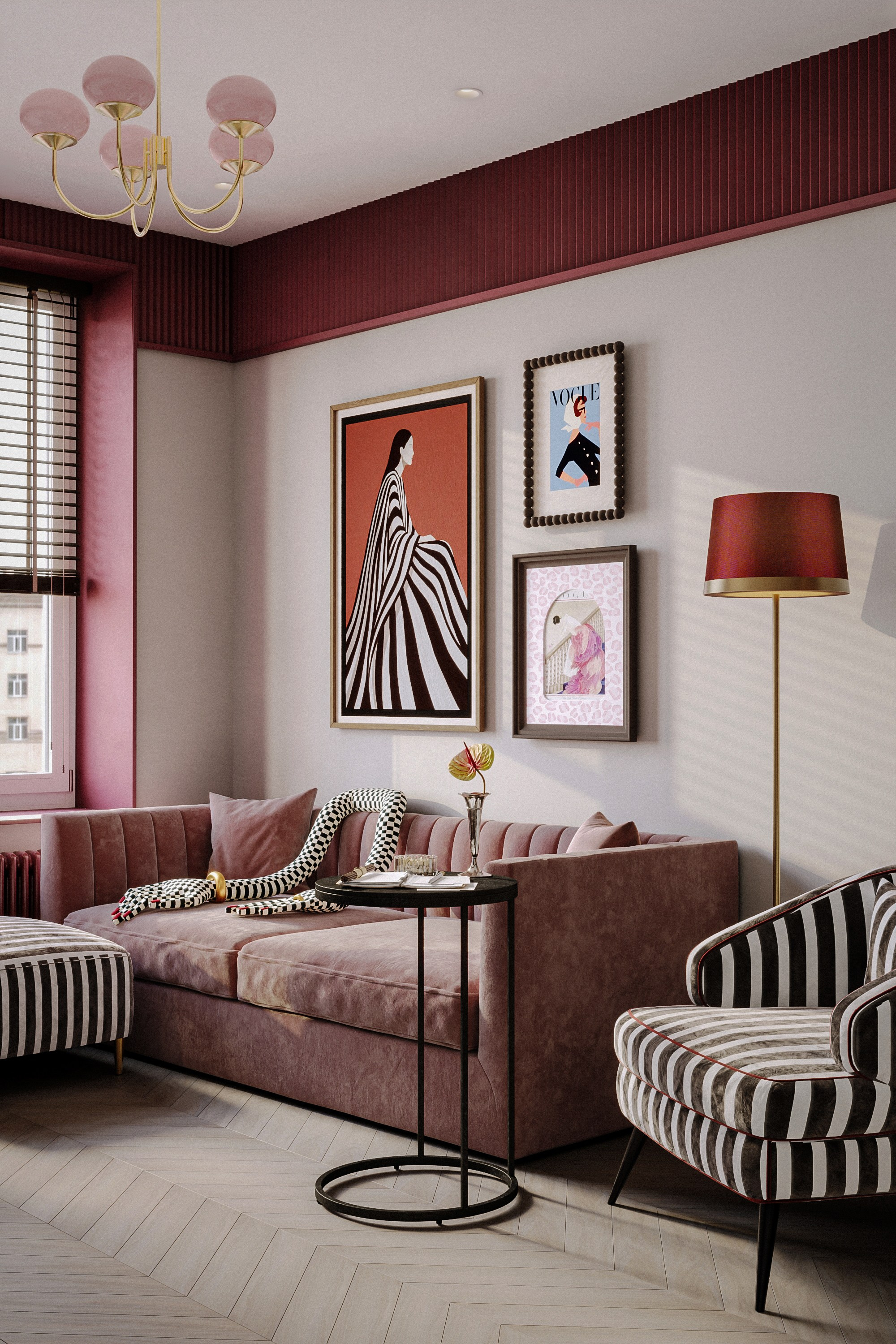 Яркая квартира. Stone Alina Интерьерная визуализация