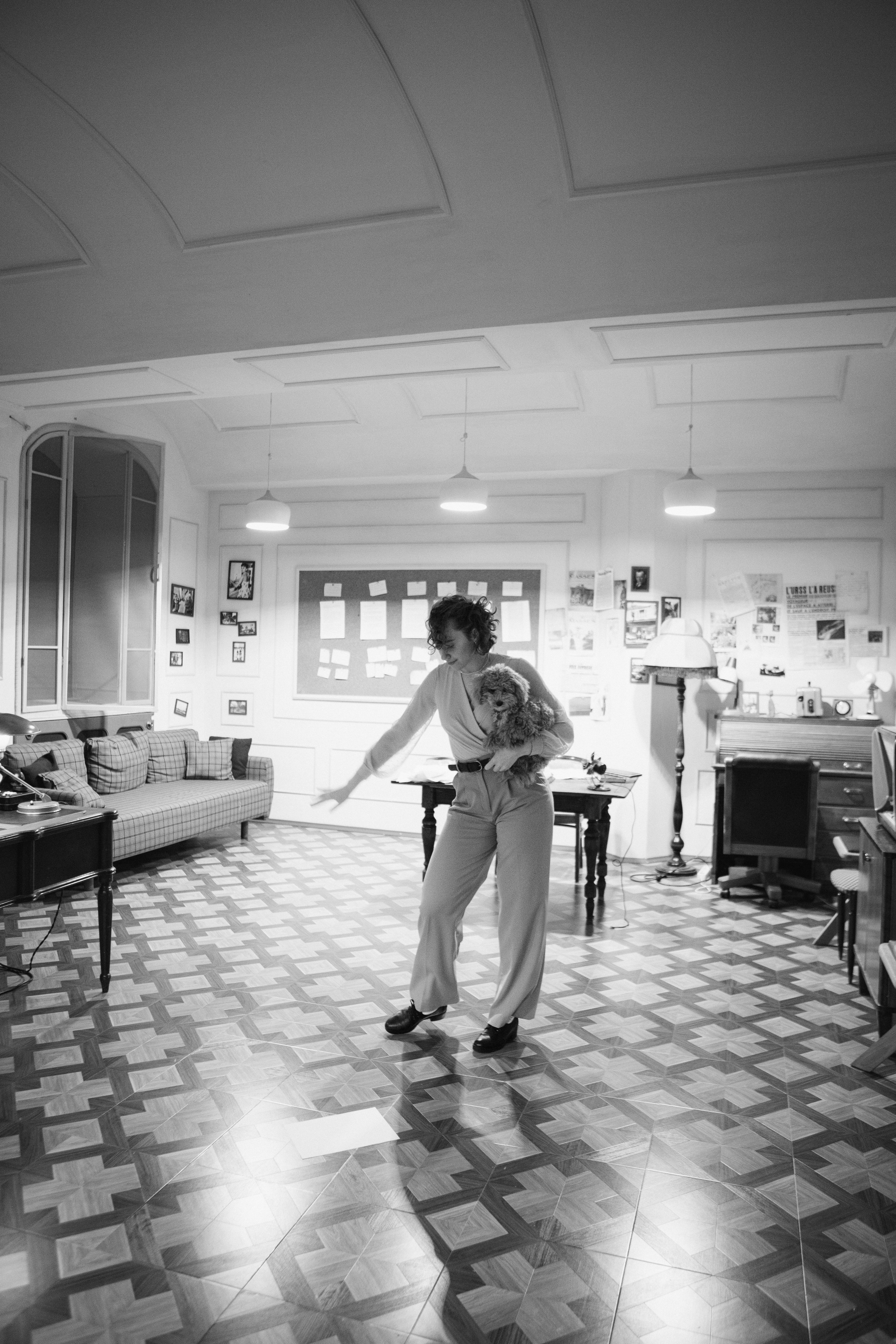 A cinematic daydream in the spirit of Wes Anderson’s style. Portrait, family and pet photographer in Cyprus, Ksenia Bourdelle