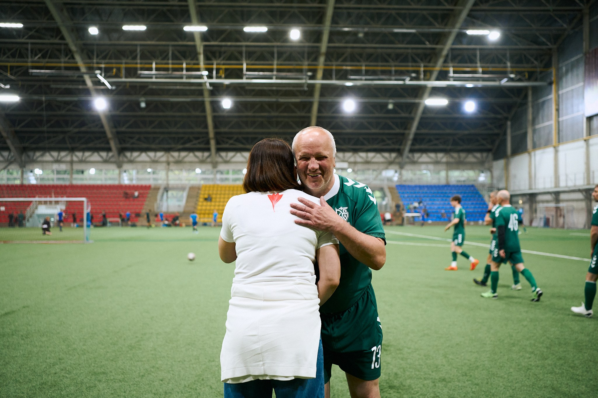 Friendly football match: Seimas of the Republic of Lithuania vs. Sviatlana Tsikhanouskaya’s Office. Photographer in Vilnius