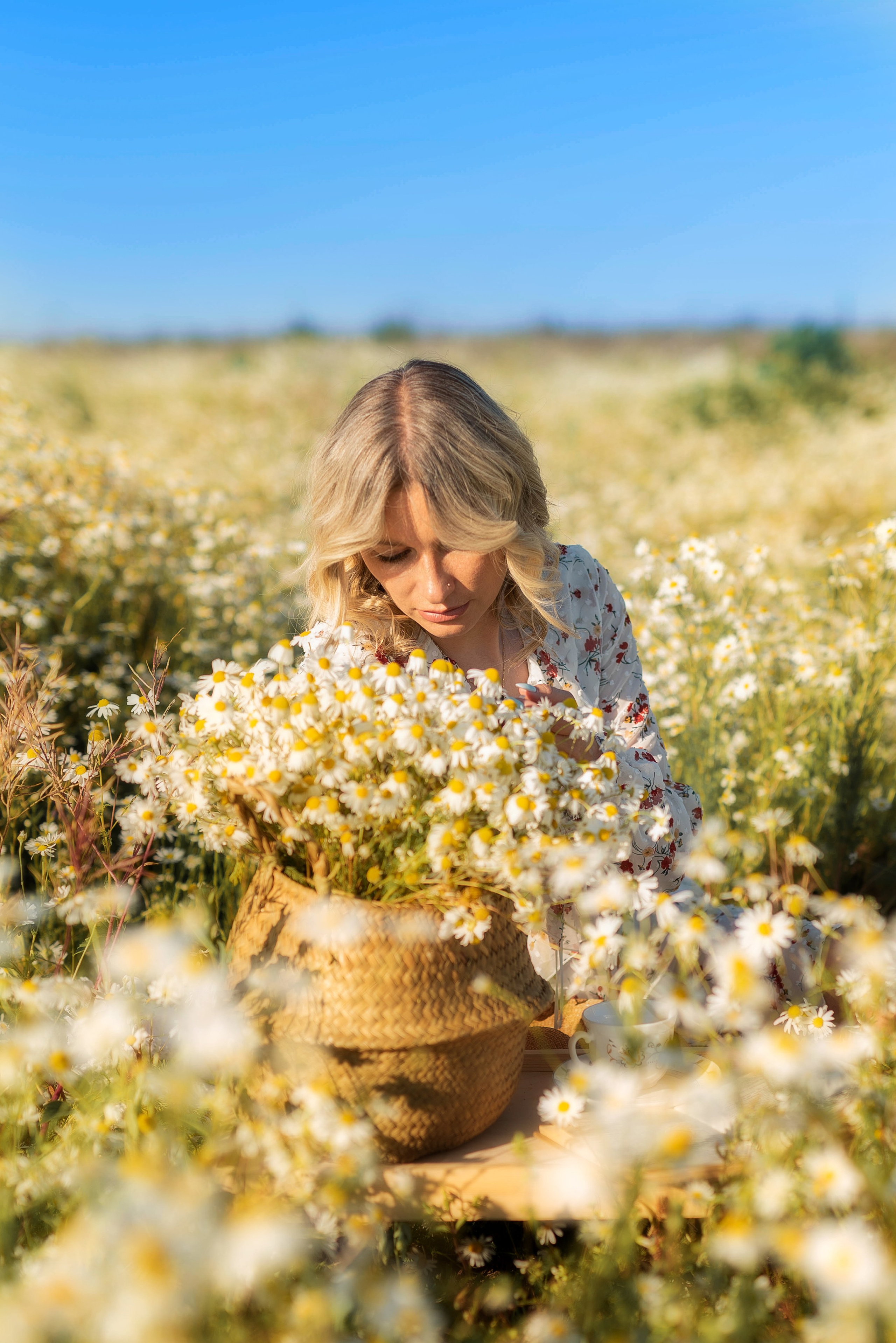 Семейная съёмка в ромашках. Семейный, детский фотограф в Воронеже Анна Никитина