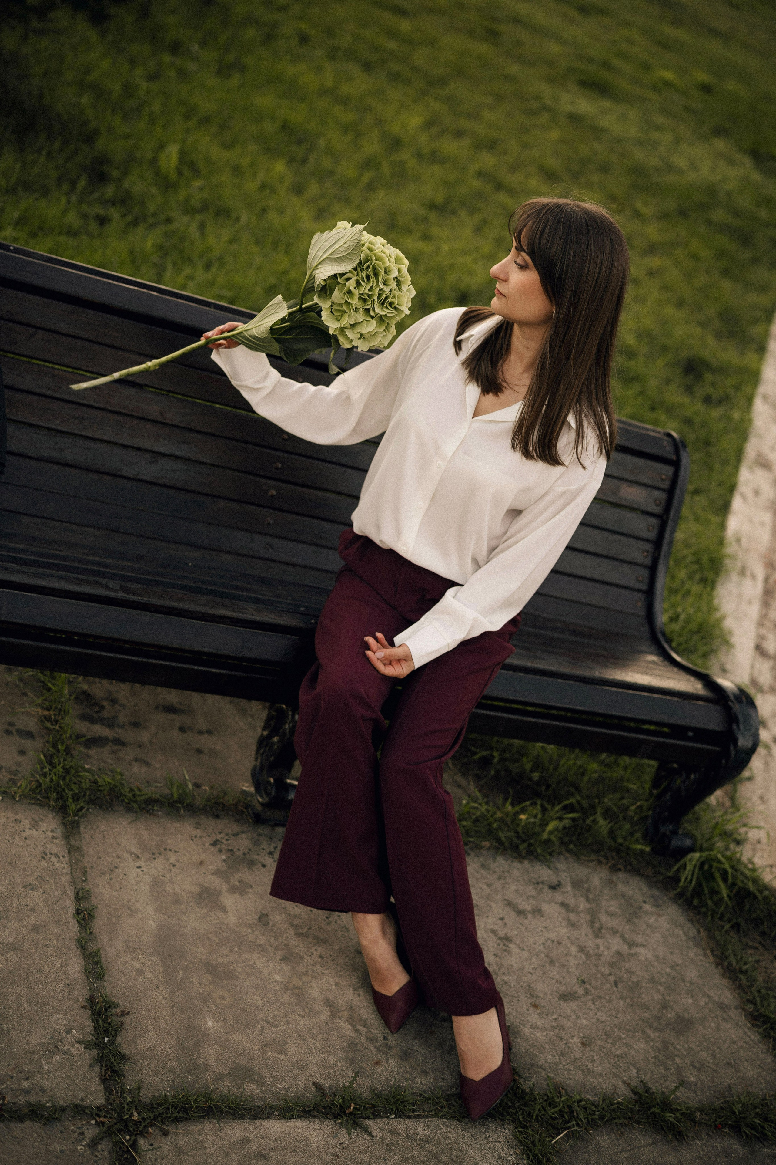 Натали с гортензией. Портретный, семейный и свадебный фотограф в Нарьян-Маре