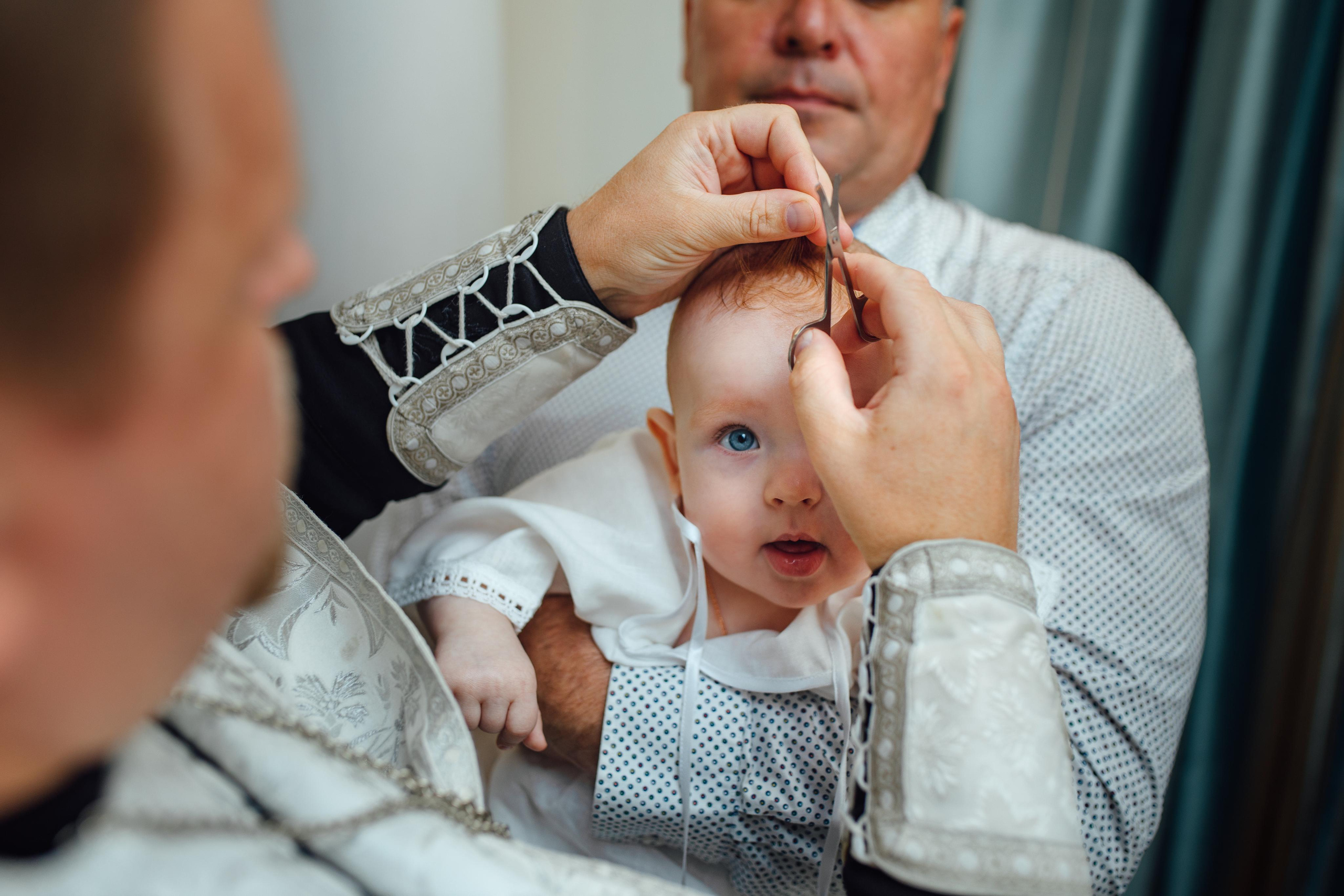 Таинство крещения Клима, храм Святой Троицы, август 2023