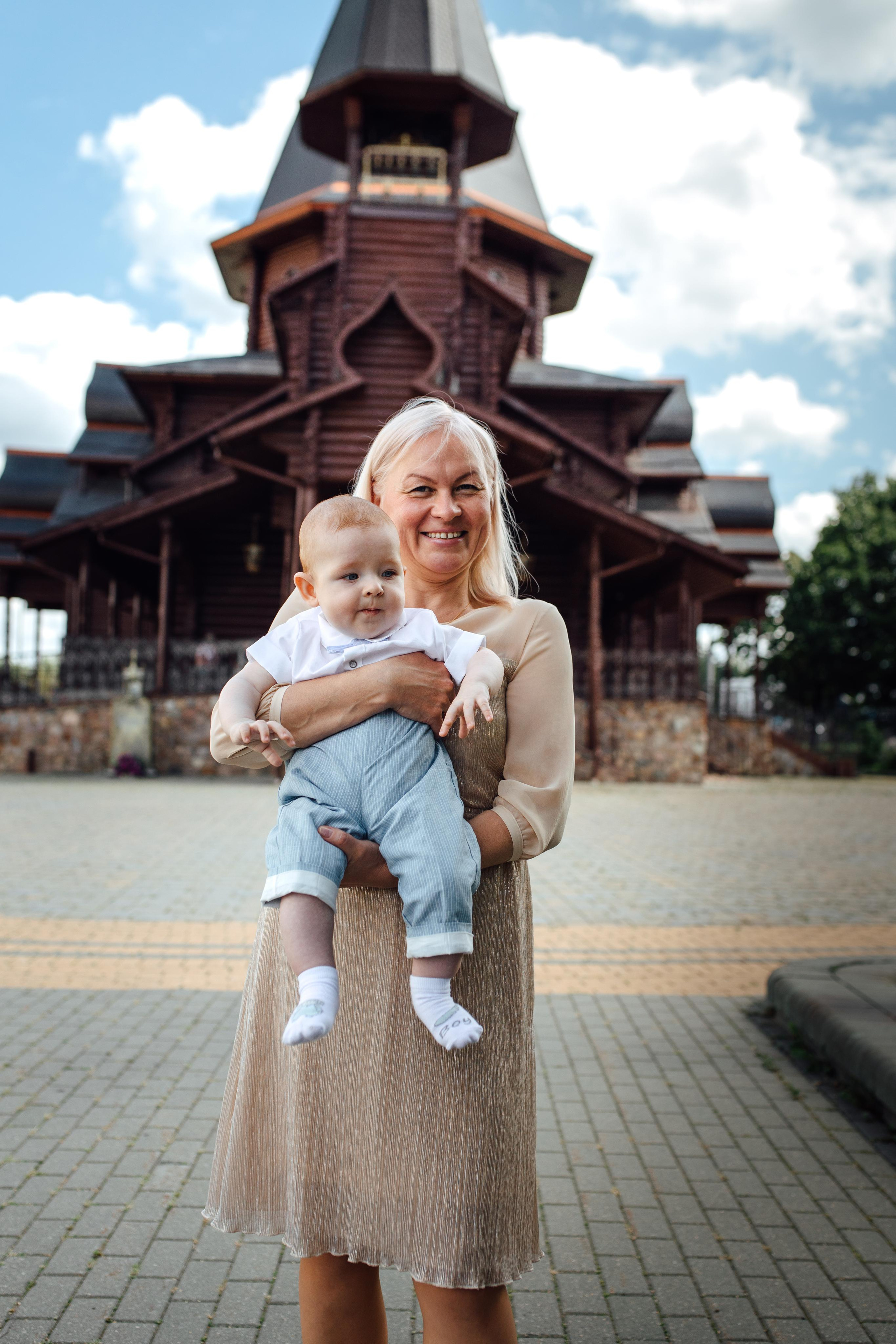 Таинство крещения Клима, храм Святой Троицы, август 2023