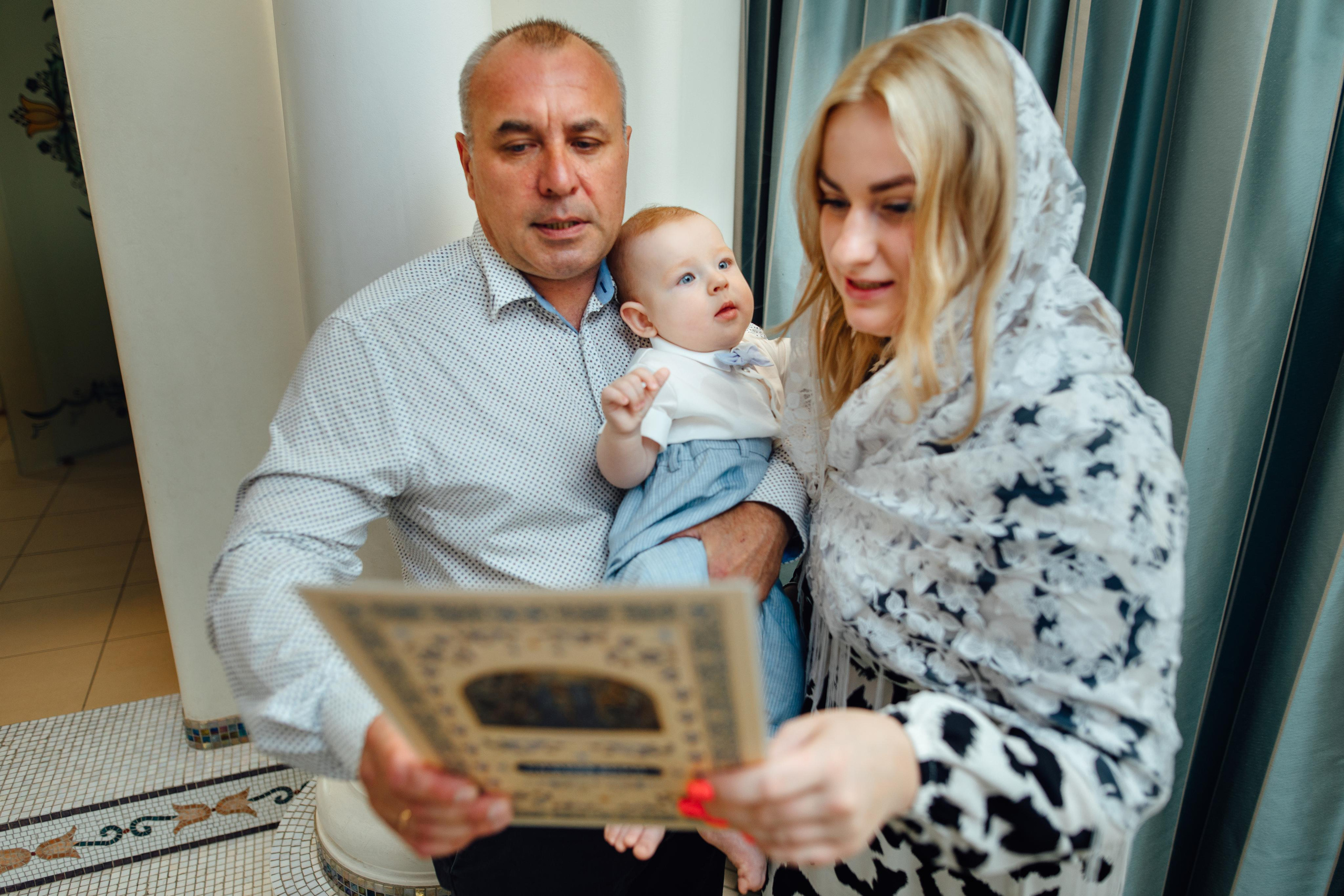 Таинство крещения Клима, храм Святой Троицы, август 2023