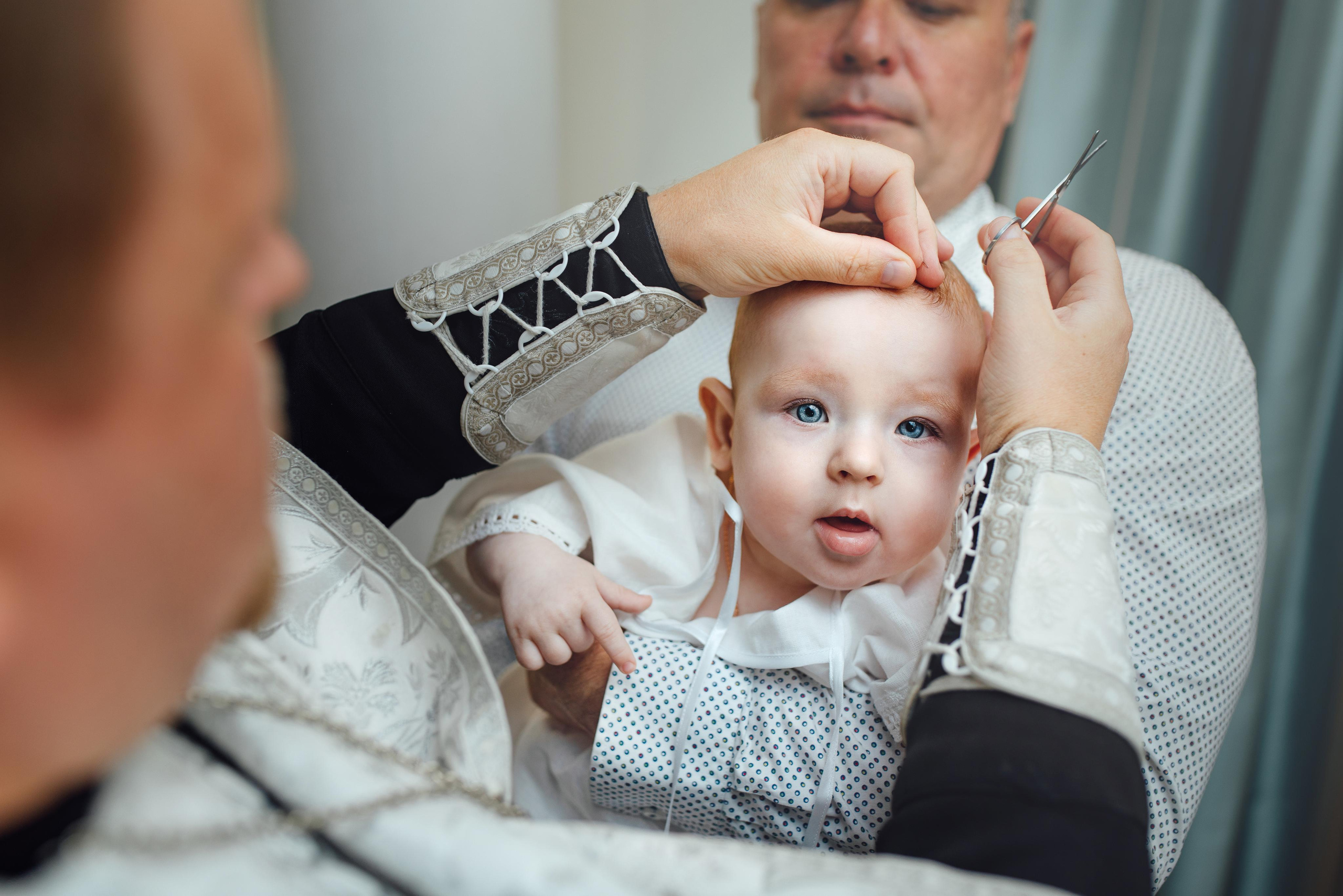 Таинство крещения Клима, храм Святой Троицы, август 2023