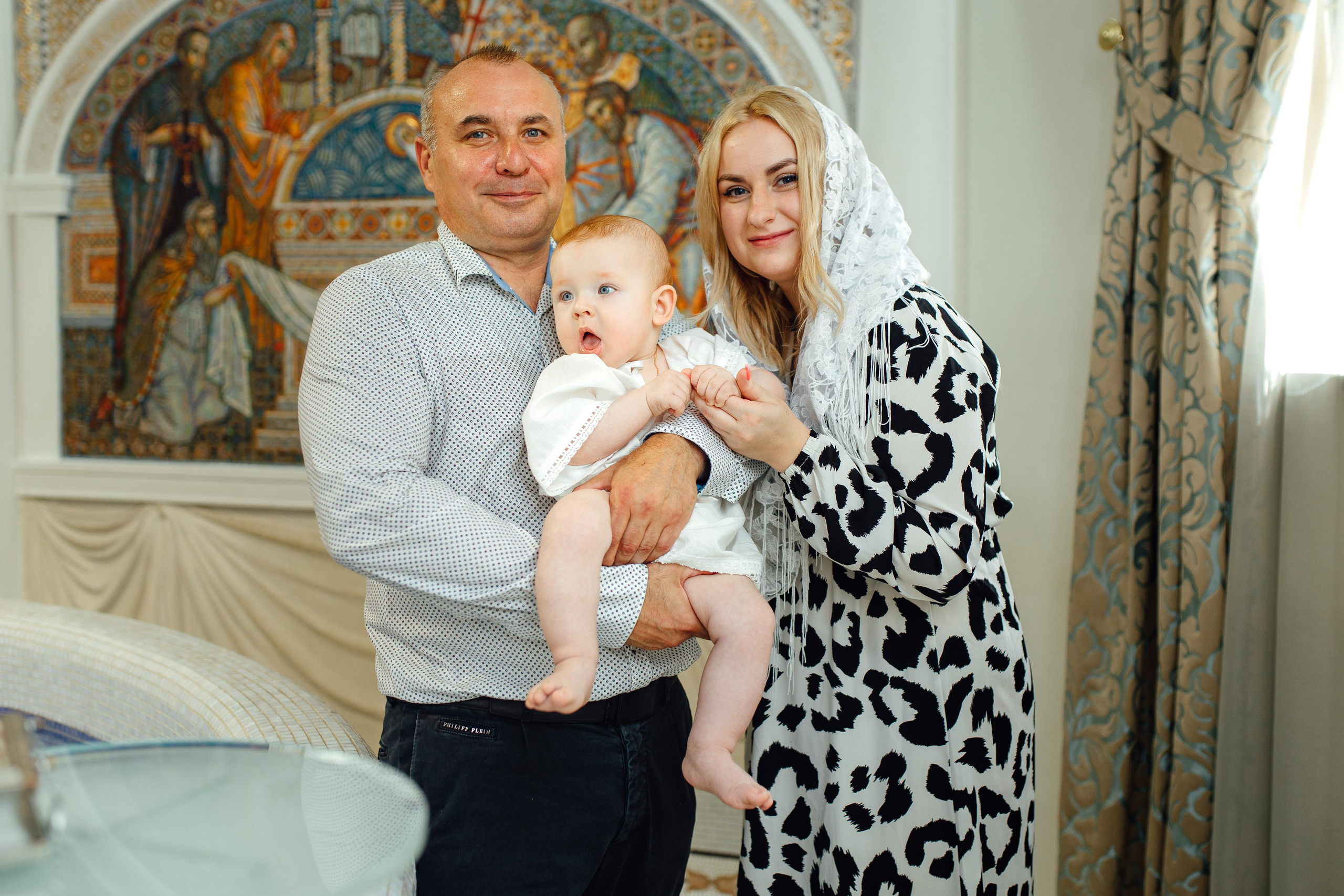 Таинство крещения Клима, храм Святой Троицы, август 2023