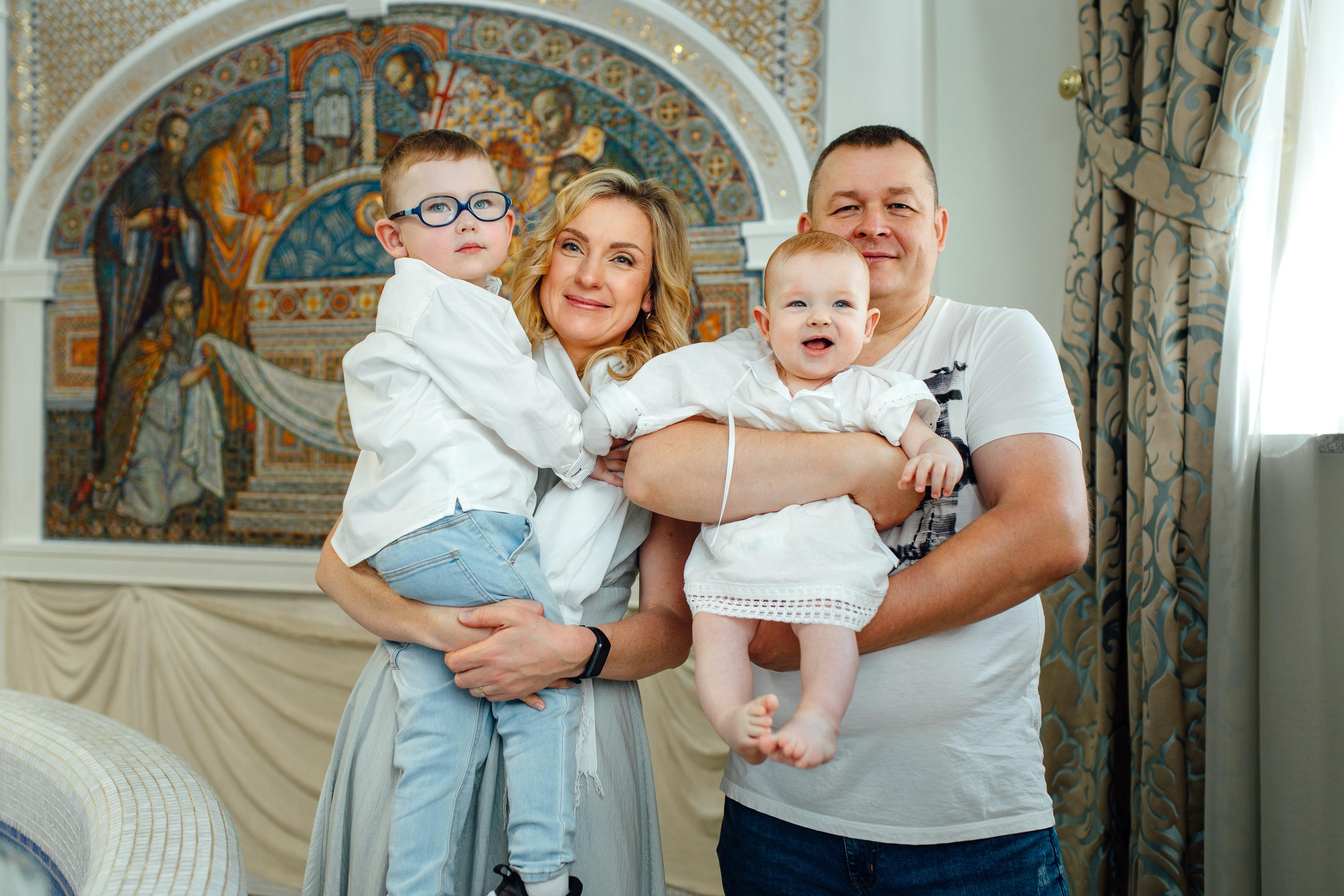 Таинство крещения Клима, храм Святой Троицы, август 2023