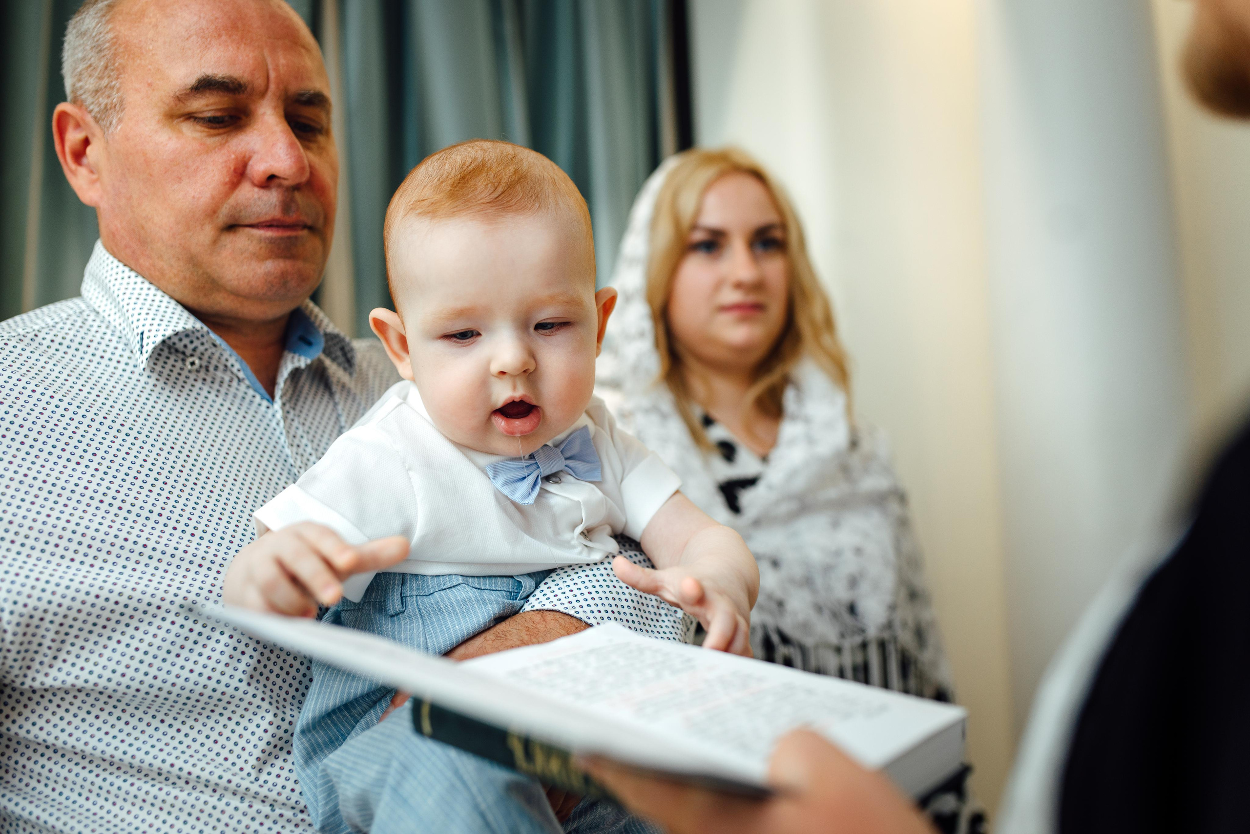 Таинство крещения Клима, храм Святой Троицы, август 2023