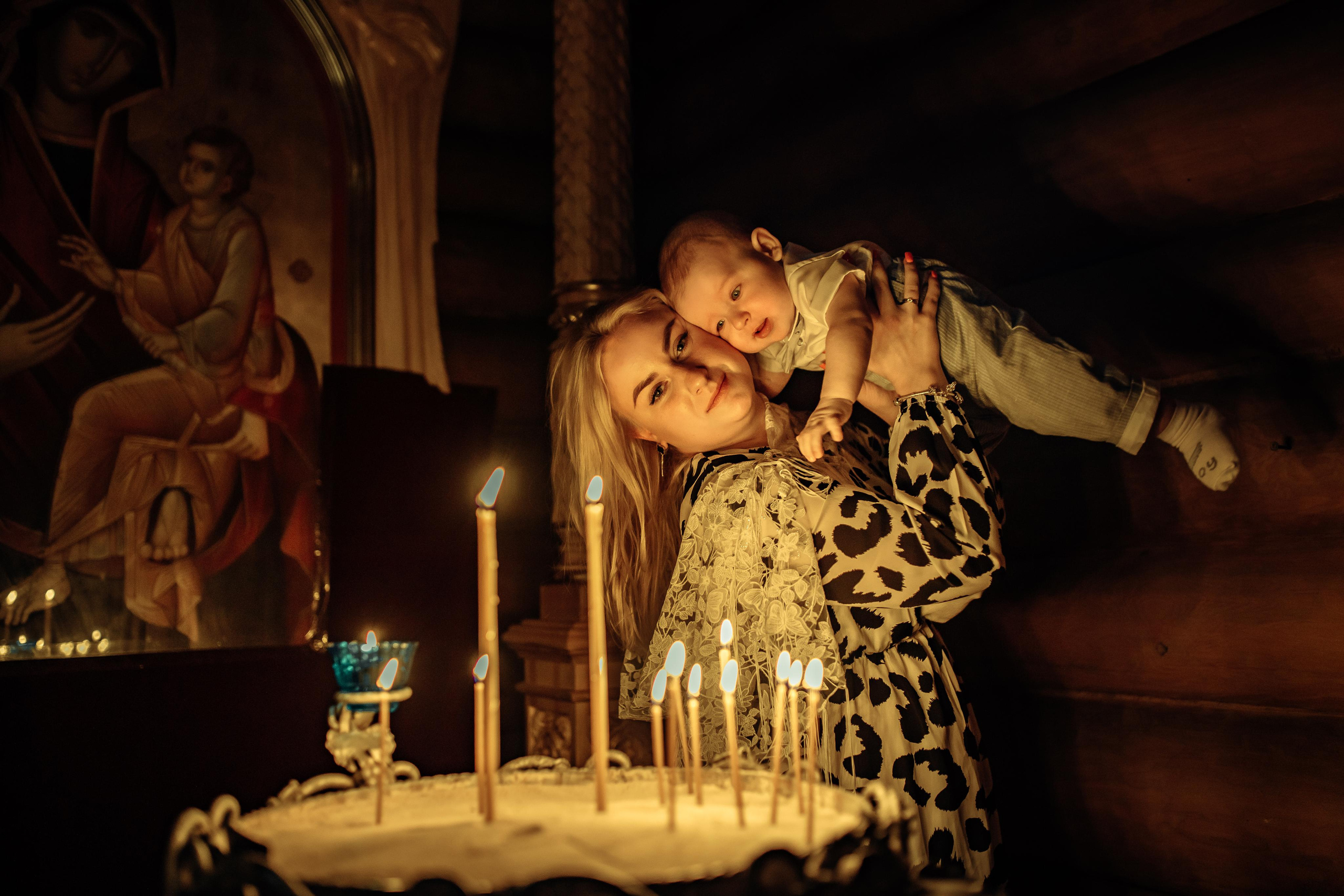 Таинство крещения Клима, храм Святой Троицы, август 2023