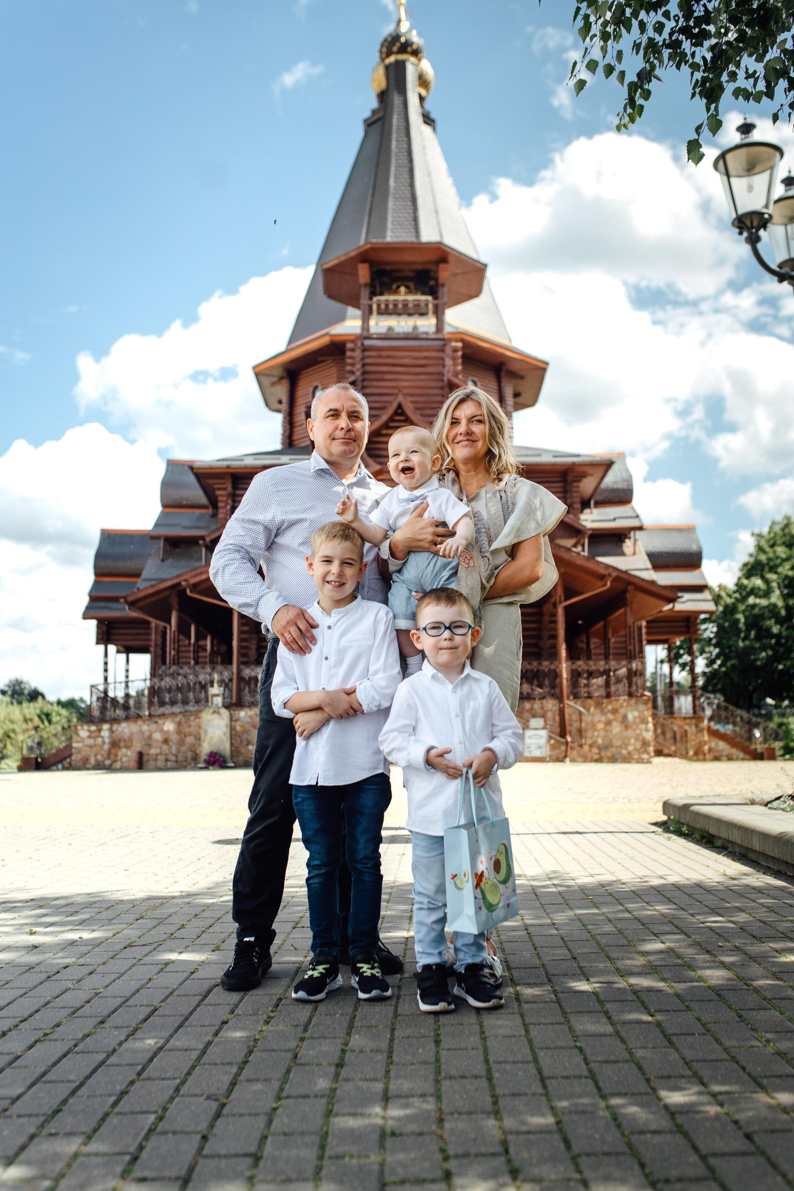 Таинство крещения Клима, храм Святой Троицы, август 2023